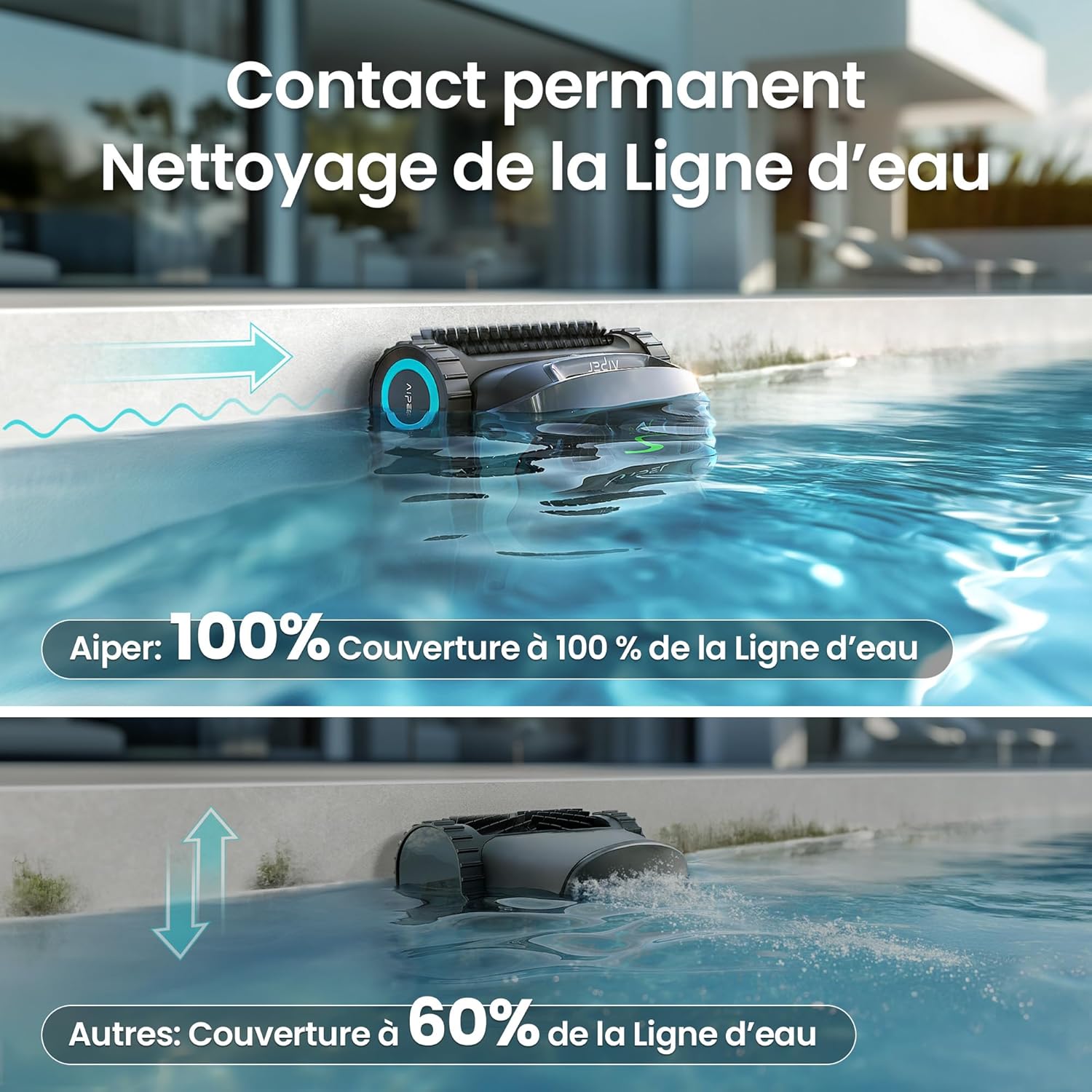 AIPER - Scuba X1 série - filtration ultra-fine, navigation intelligente, nettoyage ligne d’eau - SCUBAX1