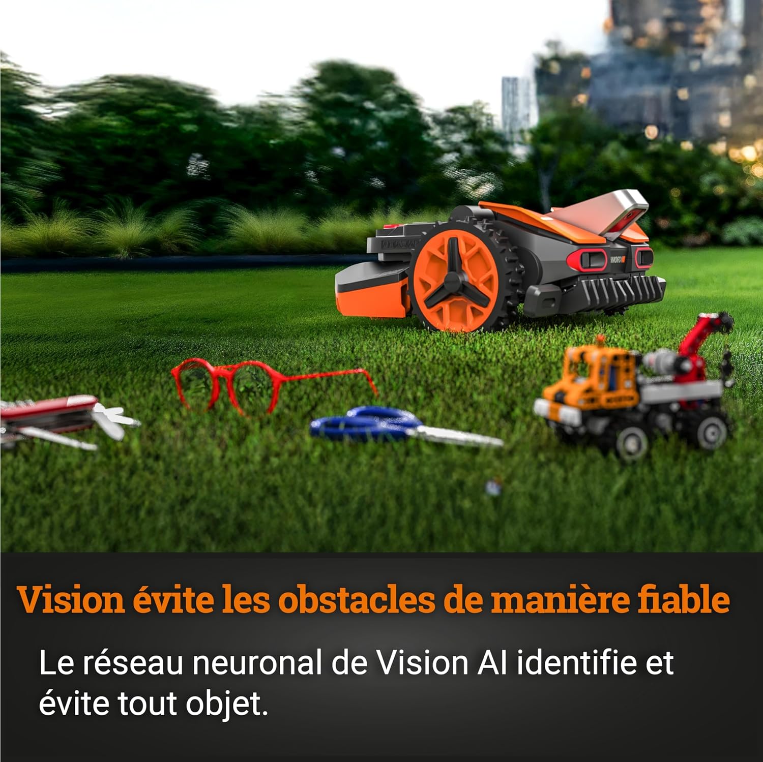 WORX - Landroid Vision série - 600 m² - caméra 4K, IA, multizone WR206E.1