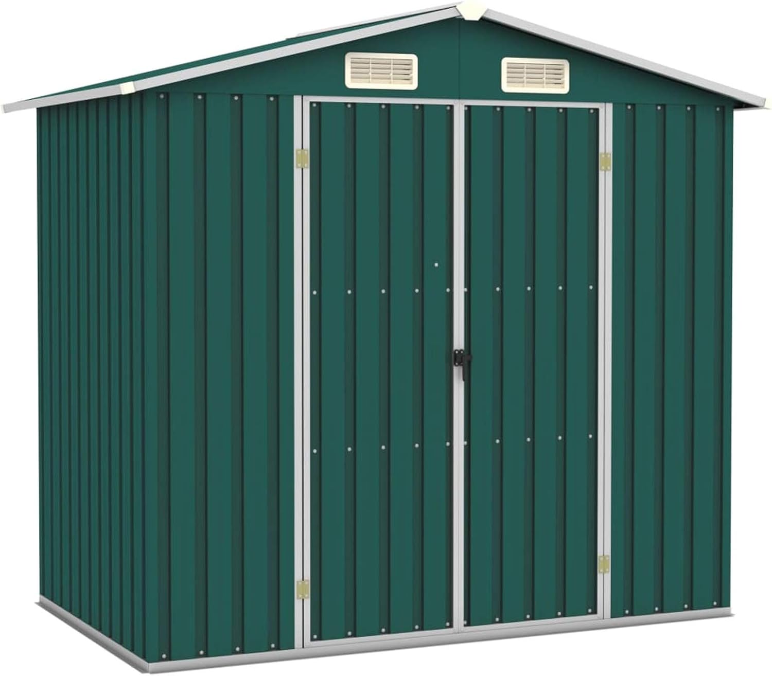 Homgoday - cabane de jardin en métal - 205x129x183cm - résistante, aérée, montage facile