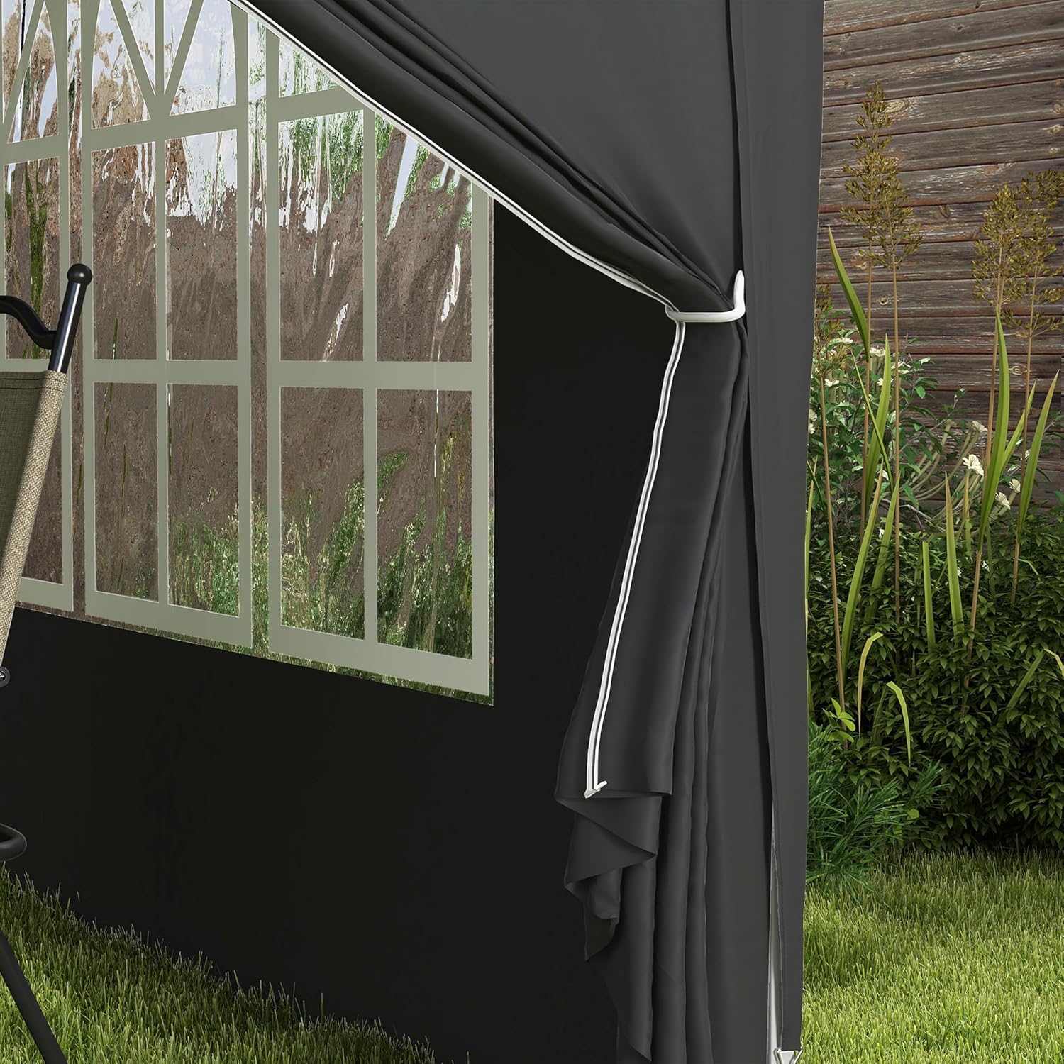 Outsunny - Tonnelle pliante série Barnum - 3x3m - 4 parois amovibles, sac transport