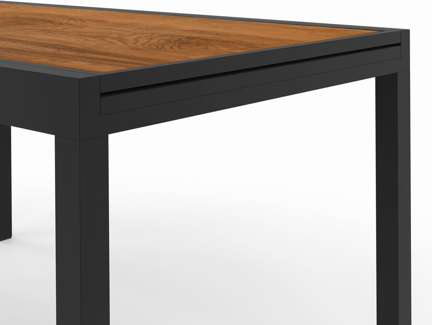 IDMarket - Salon de Jardin NOUMEA Table Extensible 135/270 cm Plateau Effet Bois et 12 chaises empilables Noir et Bois
