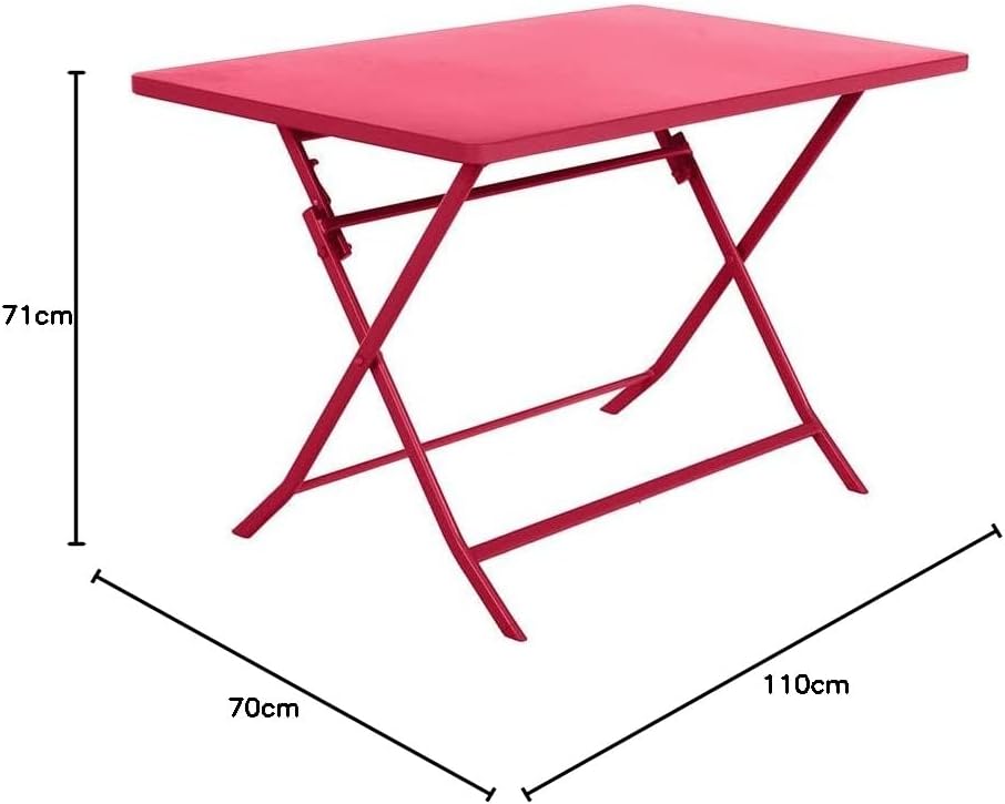 Hespéride - Greensboro - 120x70cm - table pliante acier 4 places, anti-rouille