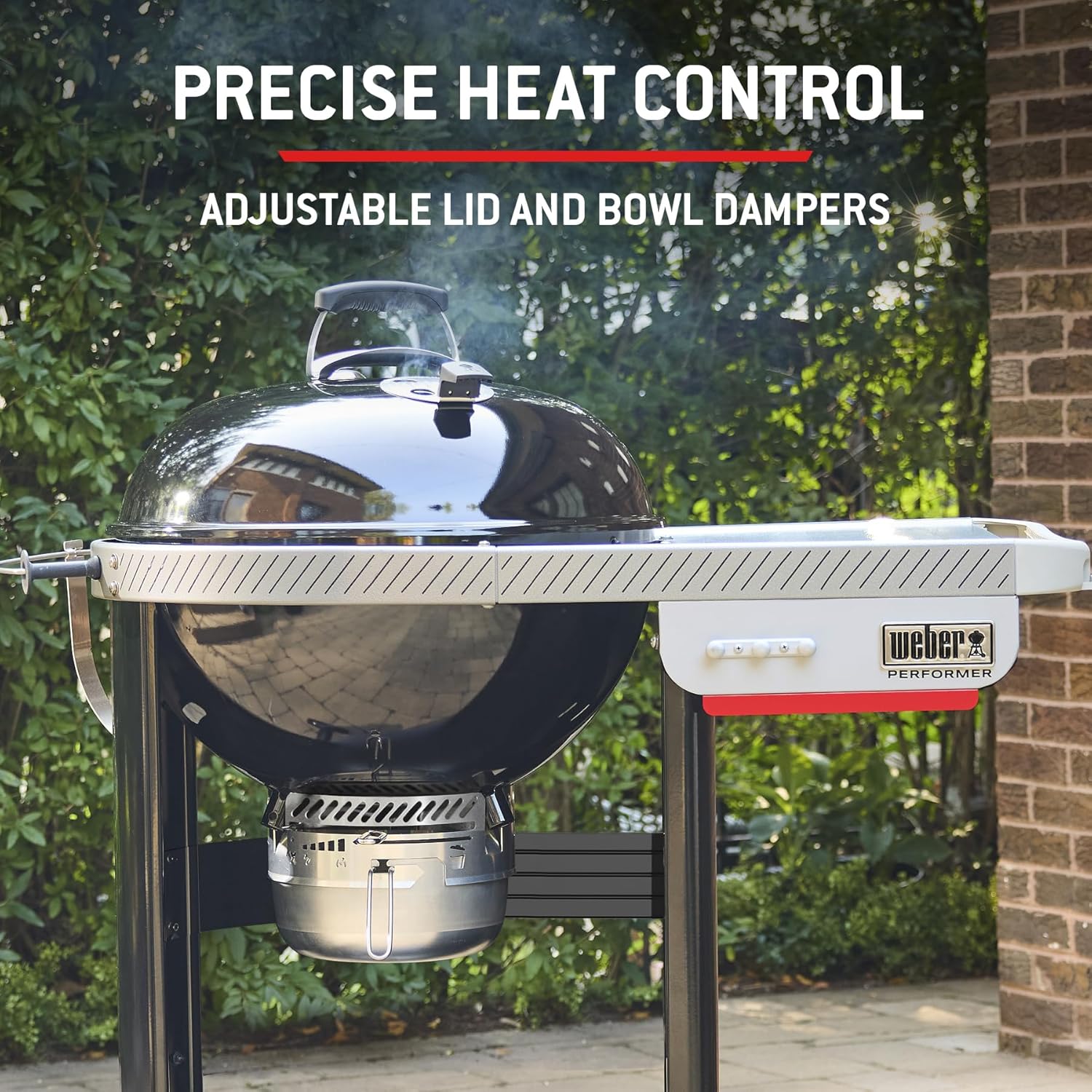 Weber - Performer série - 57 cm - barbecue charbon, couvercle acier, tablette, One-Touch, thermomètre