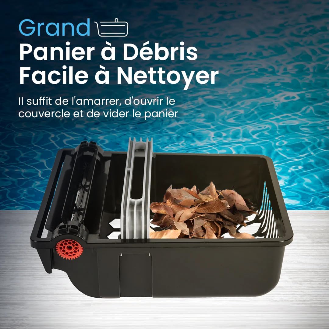 Betta - SE - robot skimmer solaire piscine, 30h autonomie, moteurs sel/chlore, nettoyage 24/7