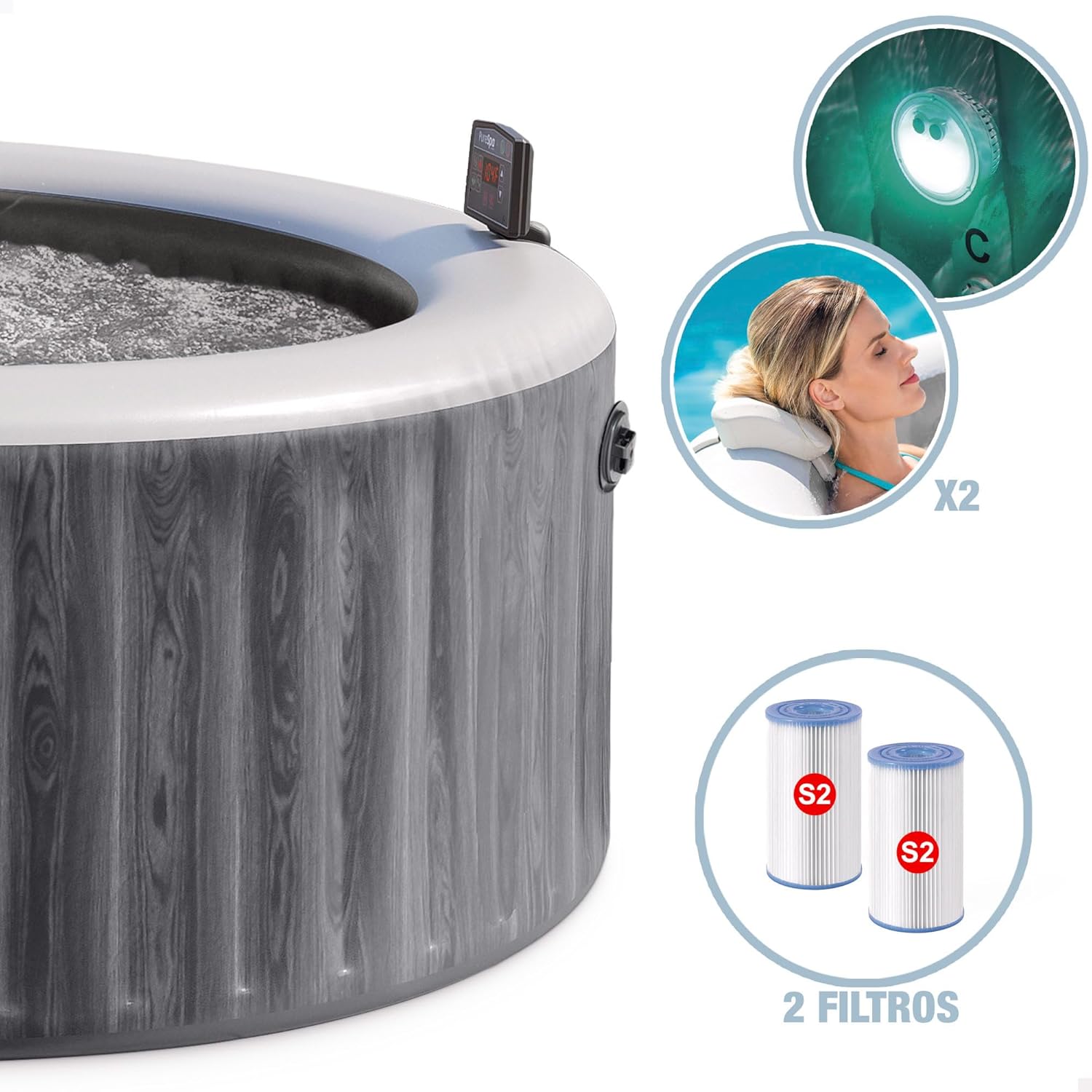 Intex - Pure Spa Baltik 6 places - spa gonflable - 28442NP