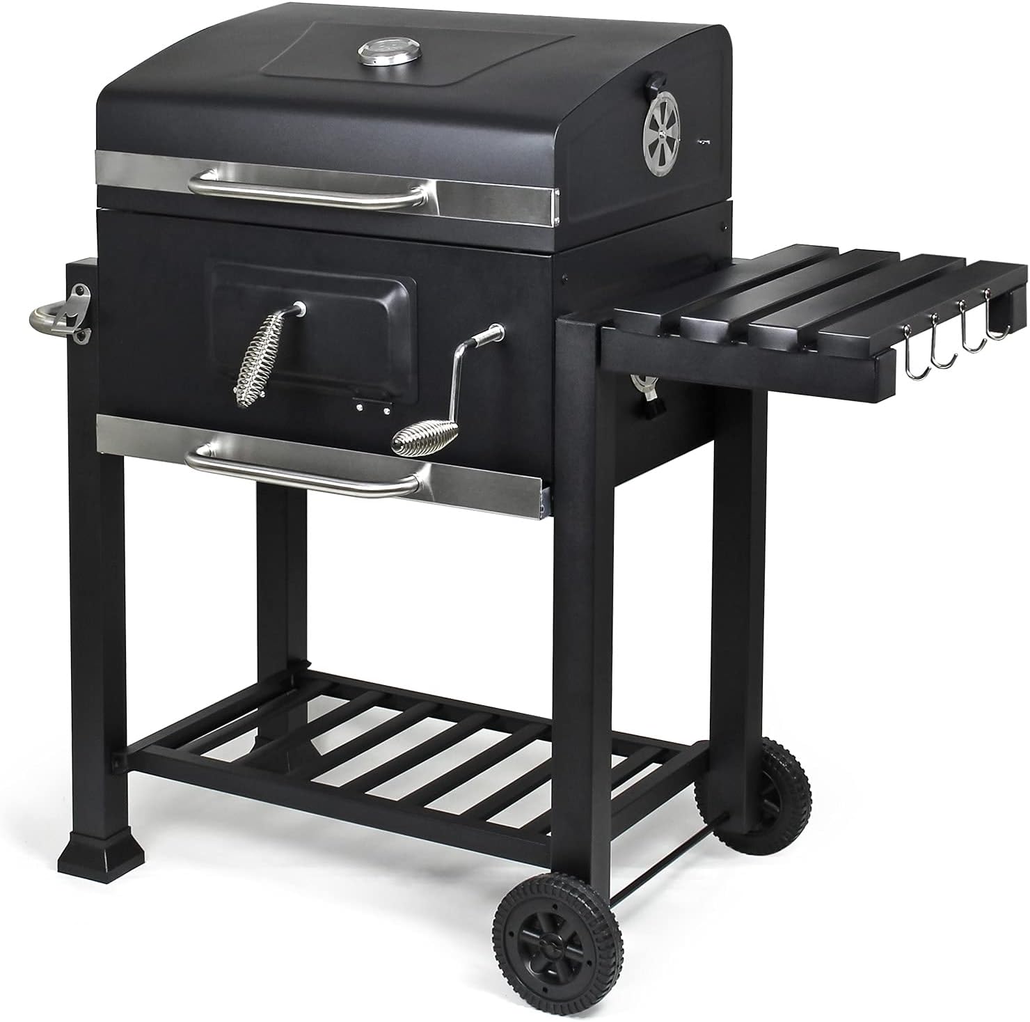Wiltec - chariot barbecue - 1130x475x1000mm - thermomètre, anti-feu, rangement