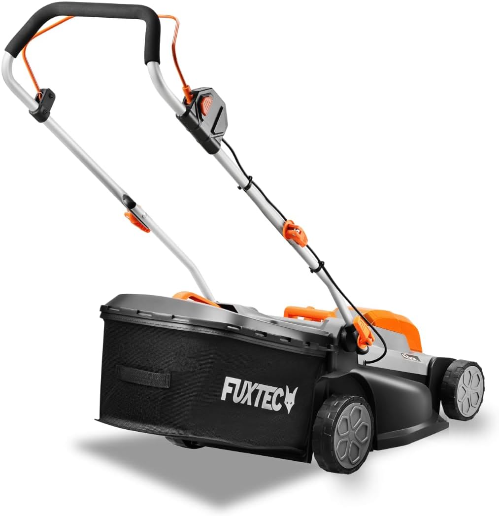 FUXTEC - Tondeuse à Gazon E2RM43 - 43cm, 40L, Hauteur réglable, Batterie 40V E2RM43