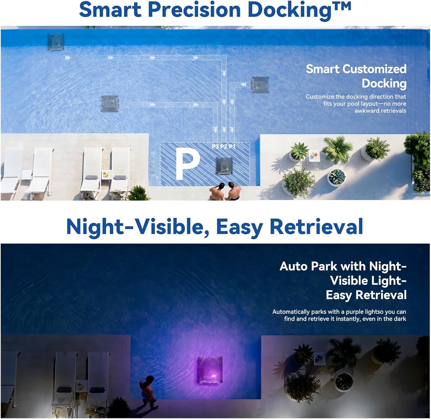 (Upgrade 2026) Pondee X5 Robot de Piscine sans Fil Fond et Parois, Aspirateur 21 m³/h Saugkraft, Navigation Intelligente, 3 Moteurs Brushless, Autonomie 180 Min, Ligne d'eau, Bassins jusqu'à 300m²