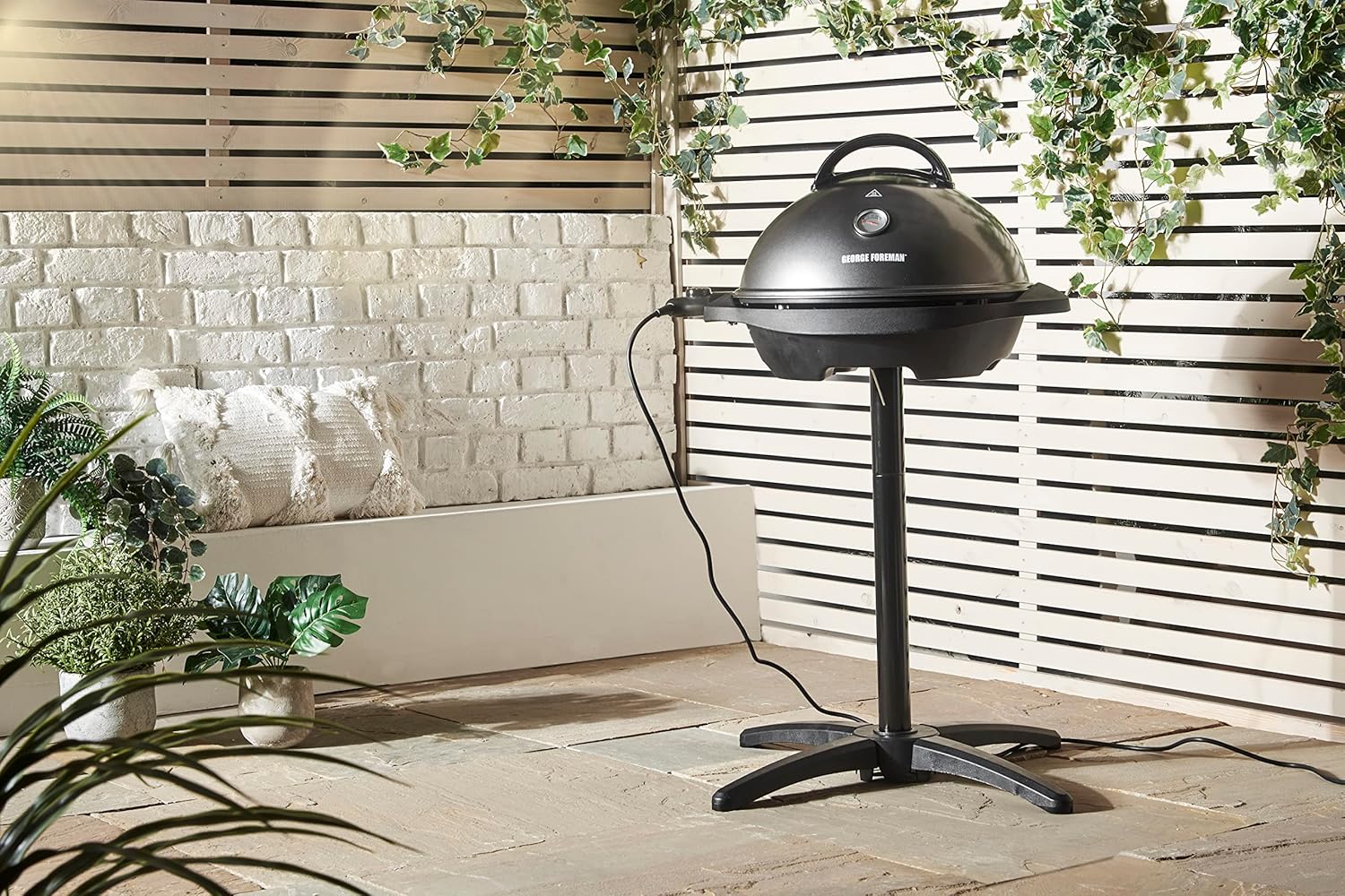 George Foreman - Barbecue 2 en 1 - 44,5cm - Électrique, grill avec bac à graisse, 2400W, 22460-56