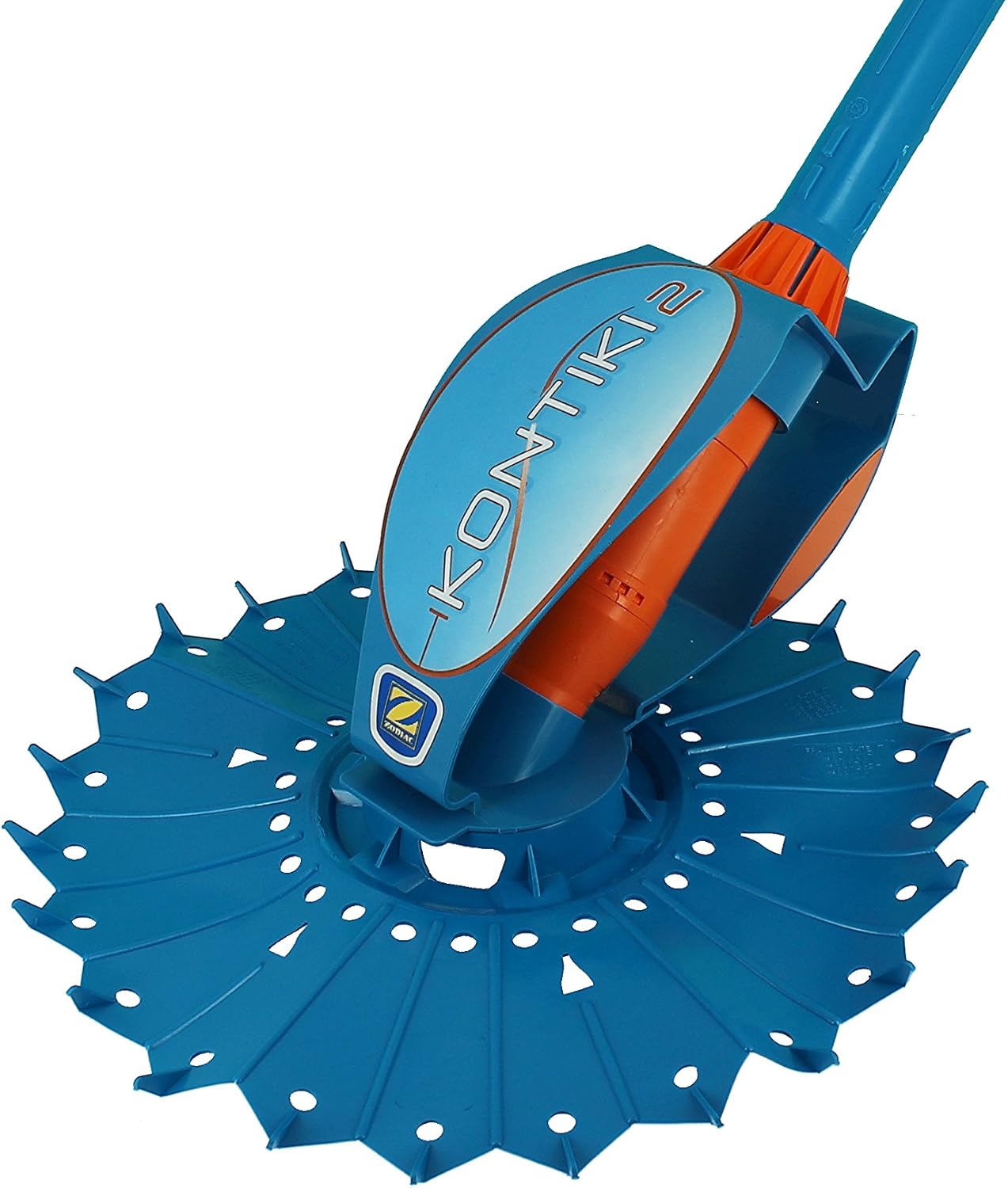 Zodiac Robot Nettoyeur de Piscine Hydraulique, Fond Seul, pour Piscines 8 x 4 m Maximum, Aspiration à Diaphragme, Kontiki 2, Bleu/Orange, W70478
