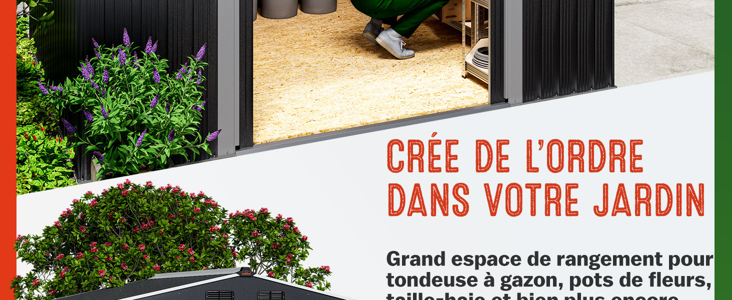 cabane a outils jardin cabanon a outils jardin abri exterieur résistant intempéries garage vélo tôle