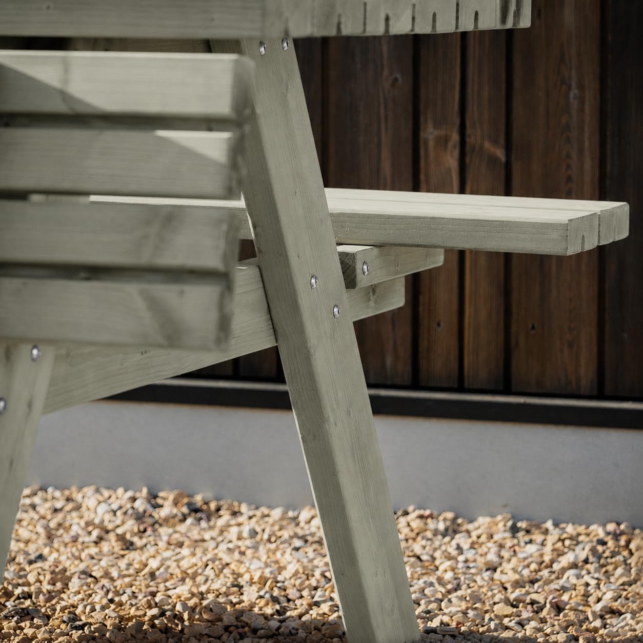 AMATA UNGURS - Table de pique-nique classique, bois pliable, résistante aux intempéries, jardin/terrasse