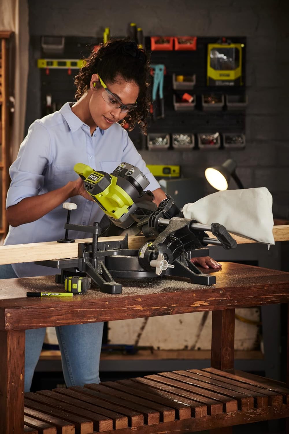 Ryobi - ONE+ radial scie à onglets 190 mm 18V, coupe 50x250 mm - RMS18190-0