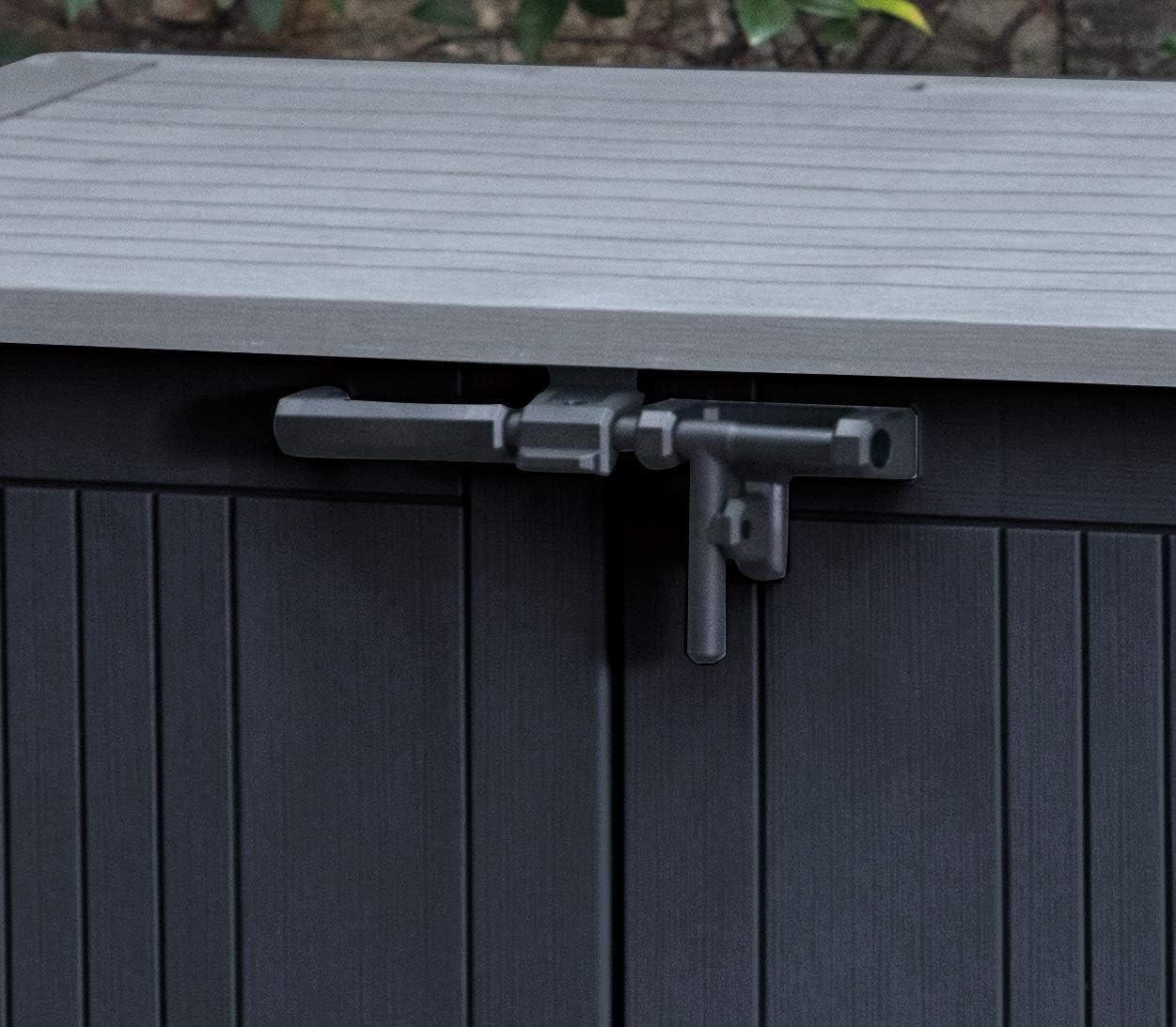 Keter - Abri horizontal SIO Nova - 880L - rangement poubelles noir