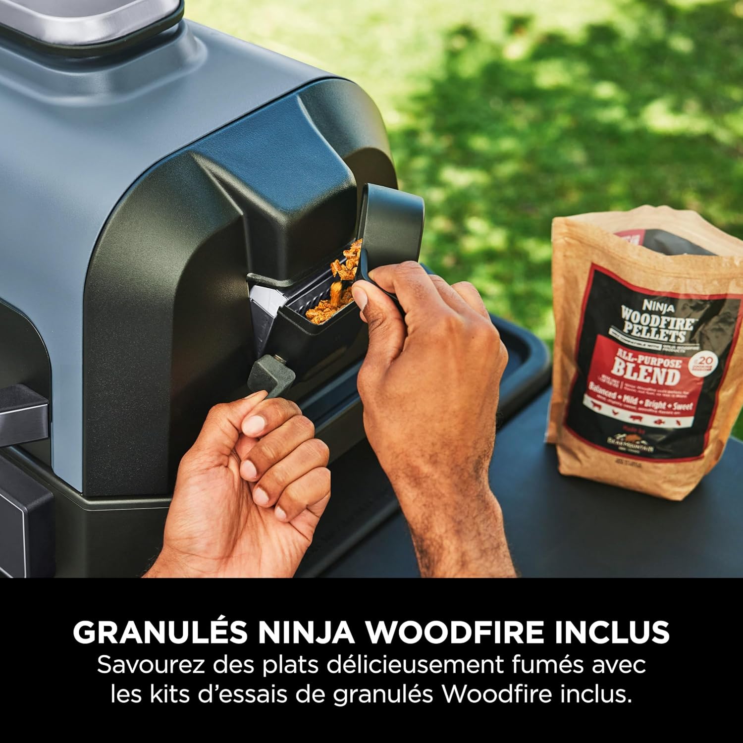Ninja - Woodfire Pro Connect XL - Barbecue électrique 7-en-1, contrôle via appli, 2 sondes, housse, accessoires - OG901E