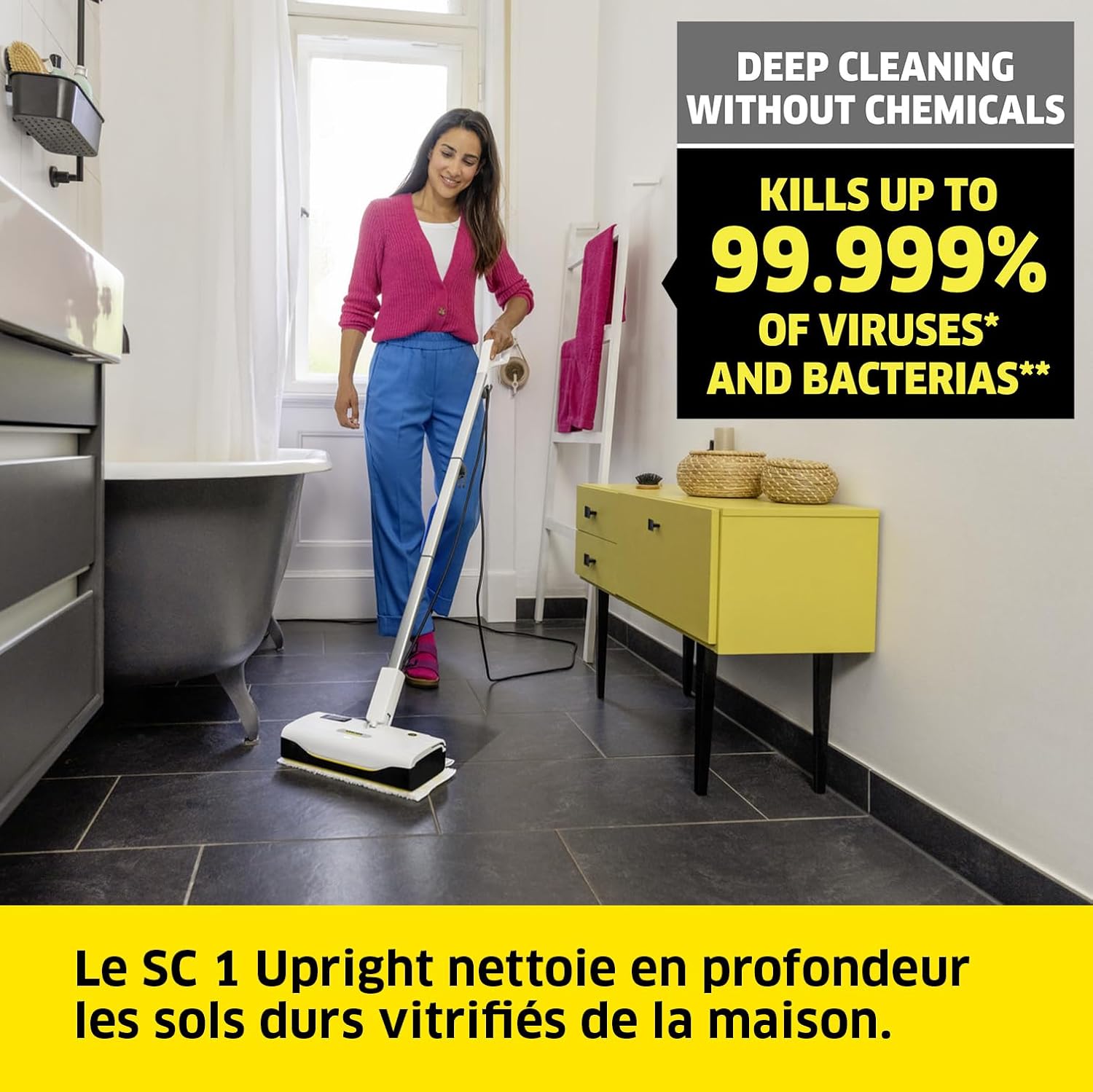 Kärcher - SC 1 Upright - 30s chauffe, 0,2L, 2,1kg, EasyFix sol