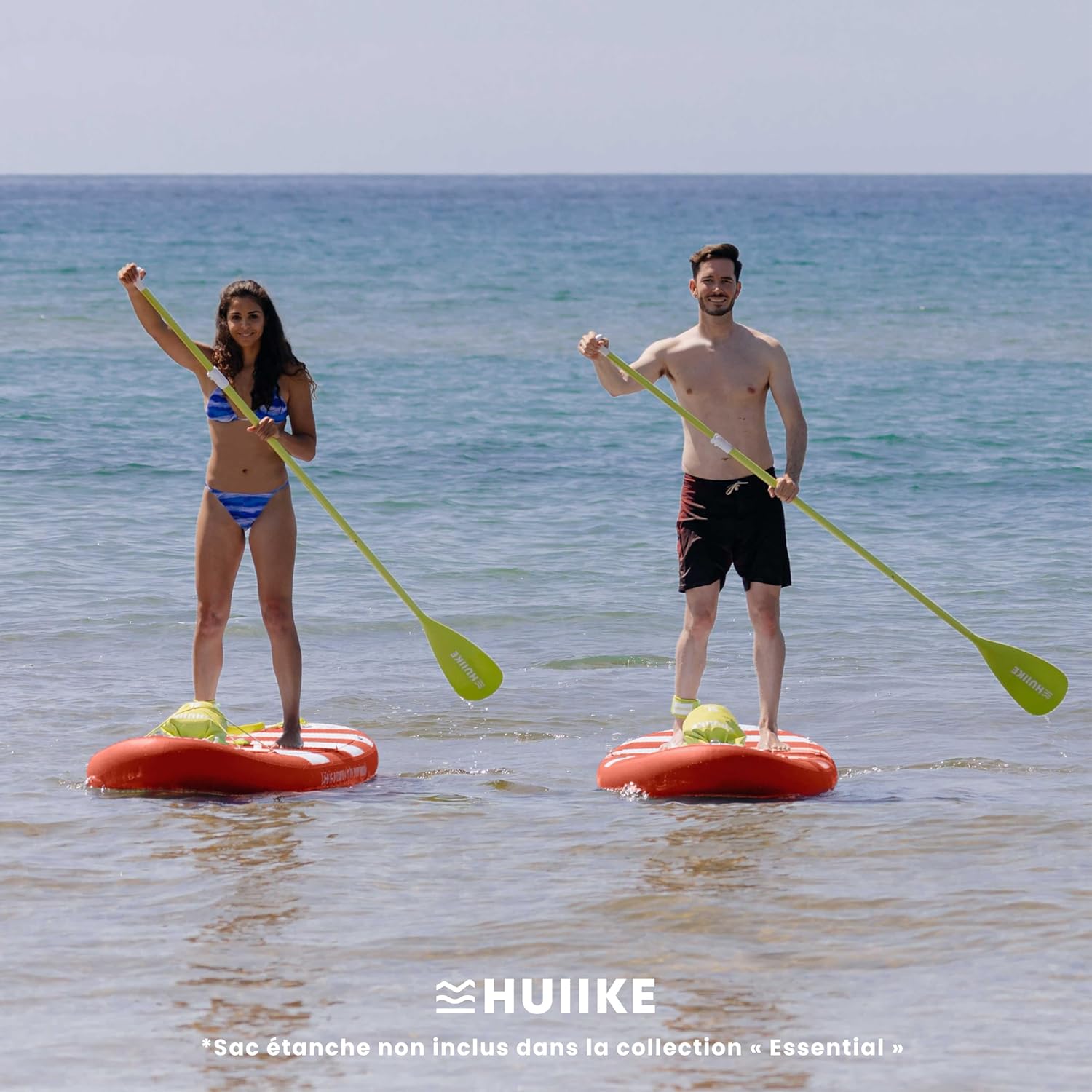 HUIIKE Paddle Gonflable Adulte avec Accessoires Inclus, Pagaie, Ailerons, Pompe. Planche de Stand Up Paddle Grande Stabilité et Résistance. 305 x 84 x 15 cm, Jusqu'à 130 kg