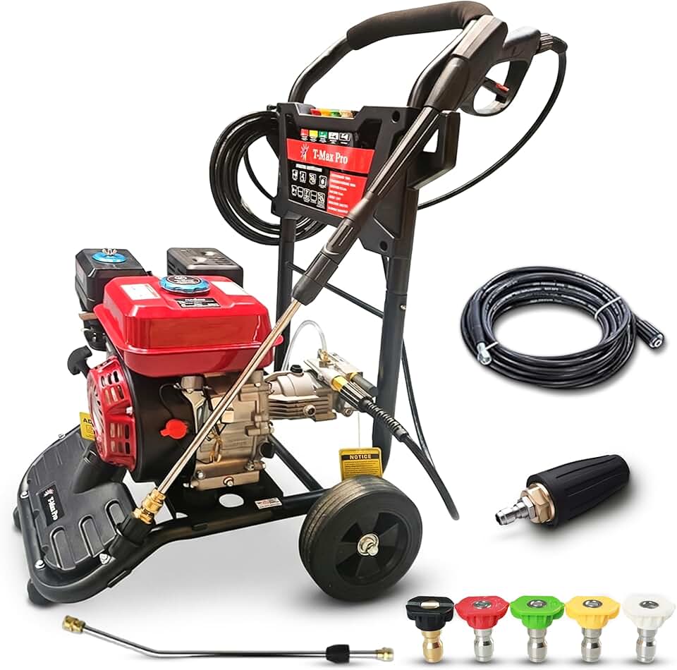 Dealourus – Nettoyeur haute pression 8,0 HP – grandes roues – démarrage facile – usage intensif