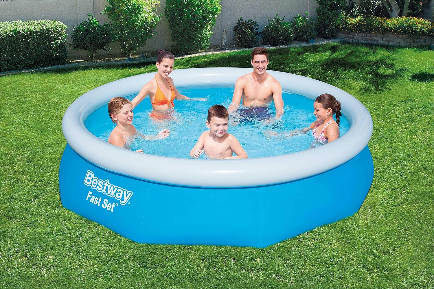 Bestway 57270 Piscine Hors Sol Fast Set Ronde Diamètreètre 305 X 76 cm, Filtre à Cartouche