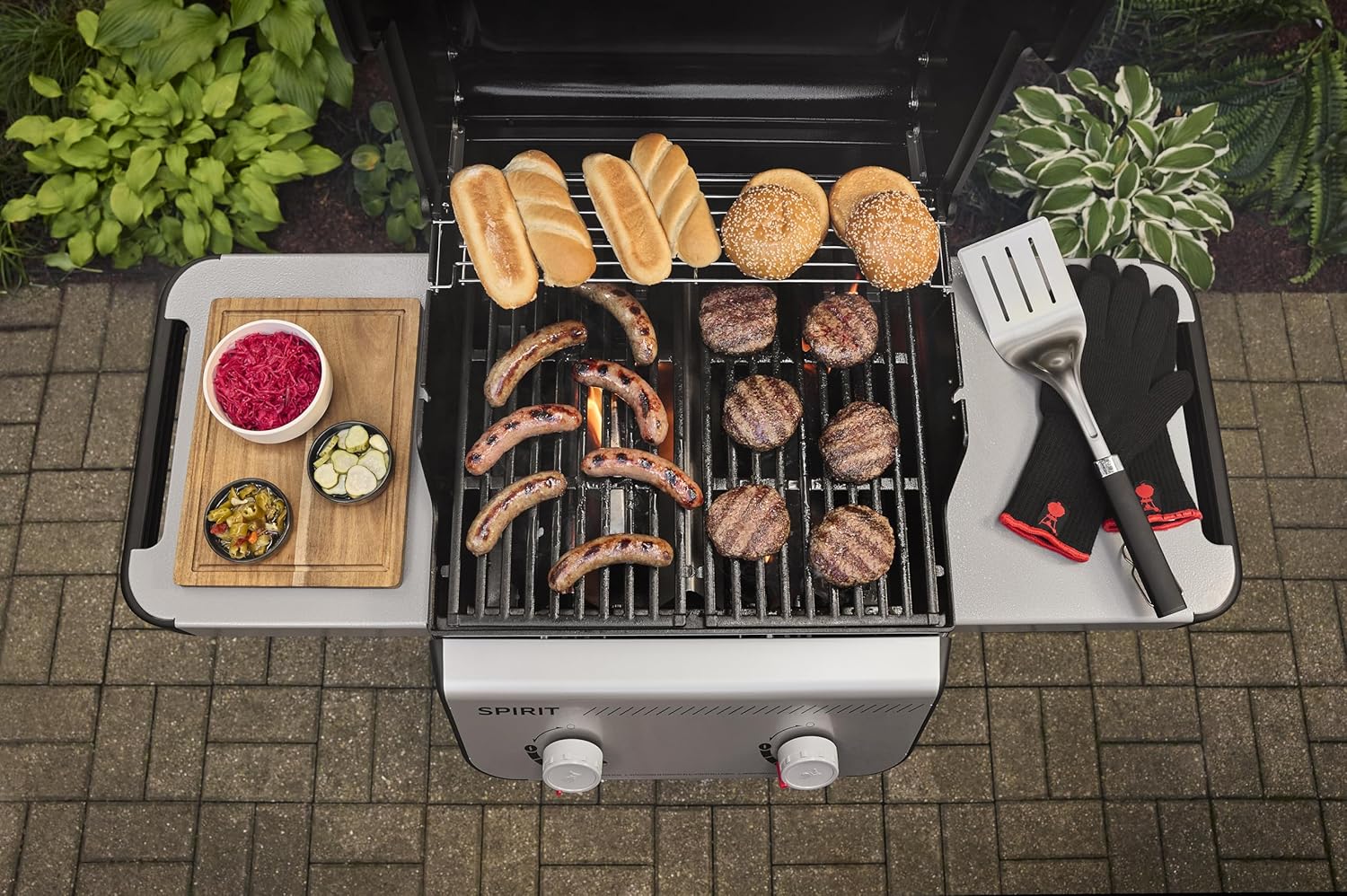 Weber - Spirit E-210 - 51x46 cm - 2 brûleurs, tablettes intégrées