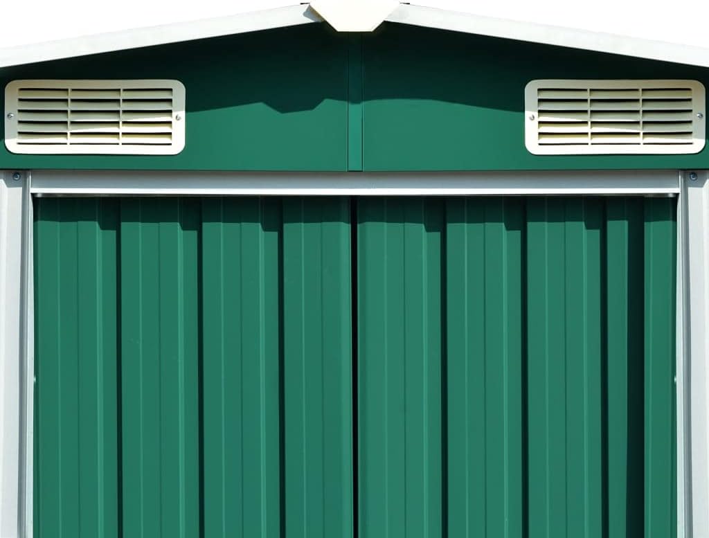 Générique Abri de Jardin 257x489x181 cm Métal Vert,Maison & Jardin, Pelouses & Jardins, Vie en extérieur, Structures extérieures, Cabanes & abris de Jardin, Vert (Poids 105.6KG)