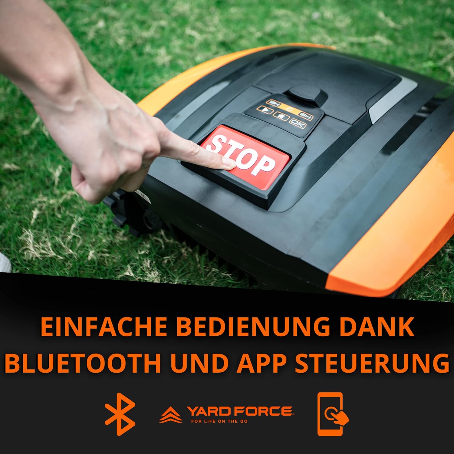 Yard Force - Easymow 260B - 260m² - robot tondeuse, noir/orange