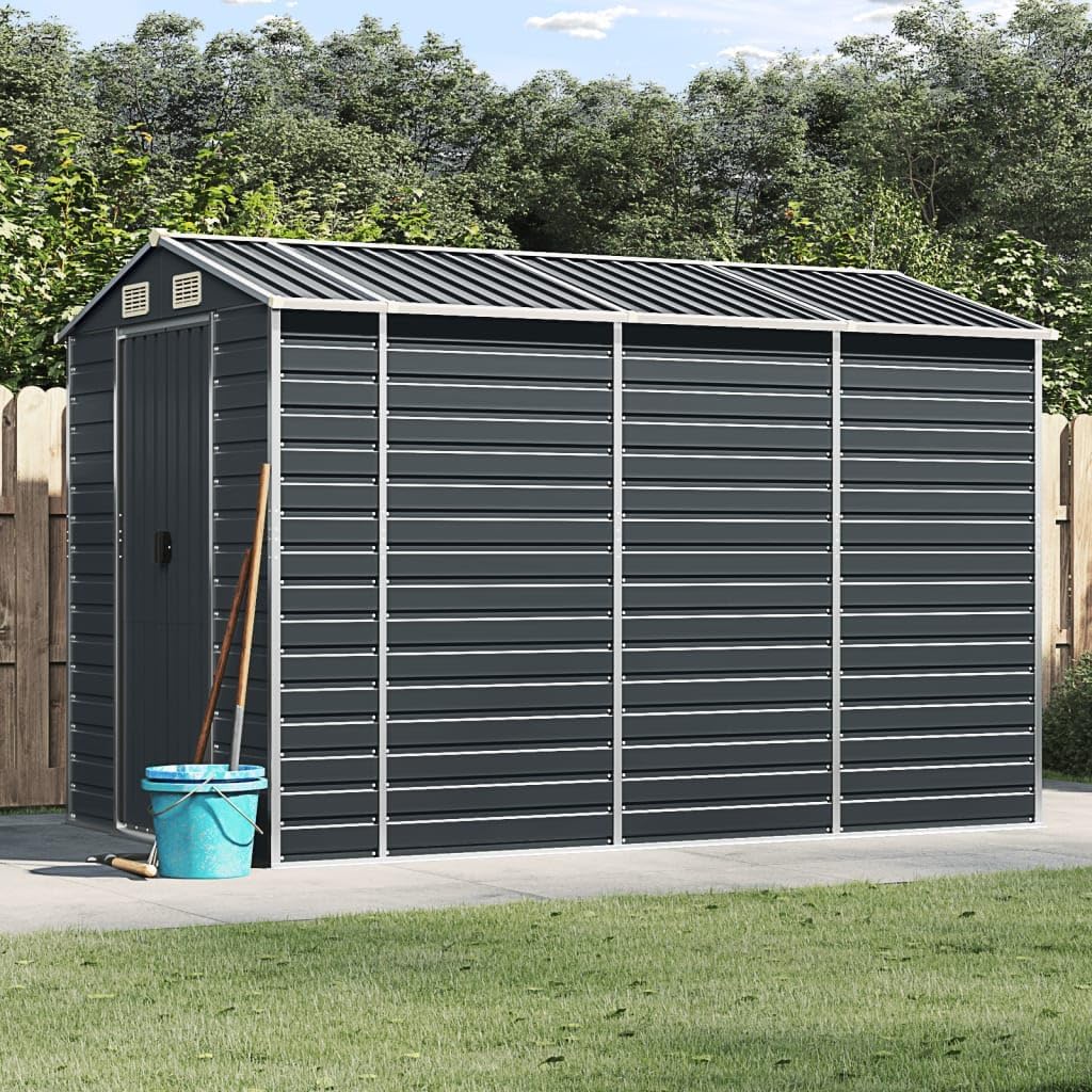 vidaXL Abri de Jardin Anthracite 191x300x198 cm Acier galvanisé