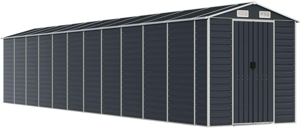 vidaXL Abri de Jardin Anthracite 191x980x198 cm Acier galvanisé
