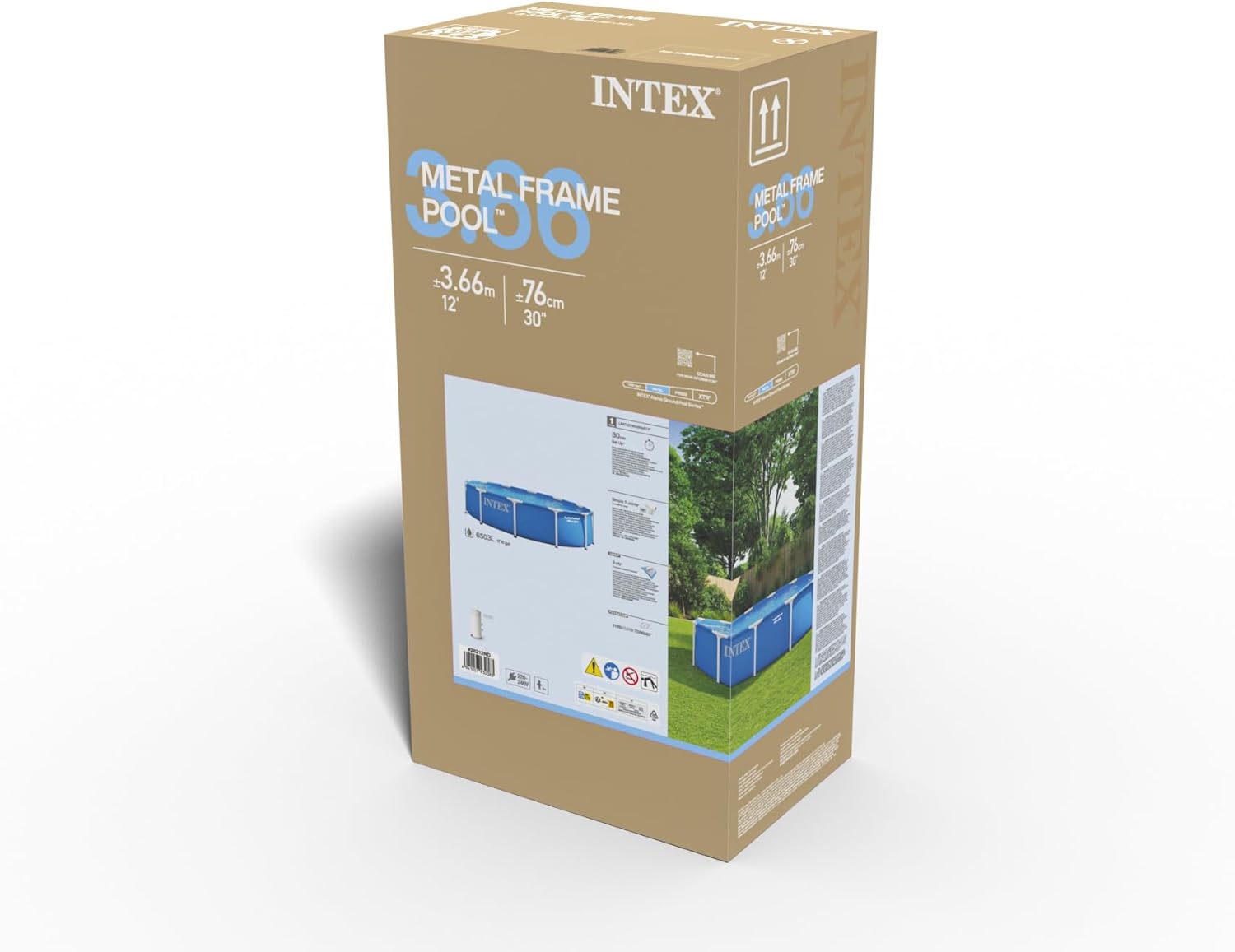 Intex Piscine 28212ND 3,66 m x 76 cm avec Structure métallique Pompe de Filtration Incluse