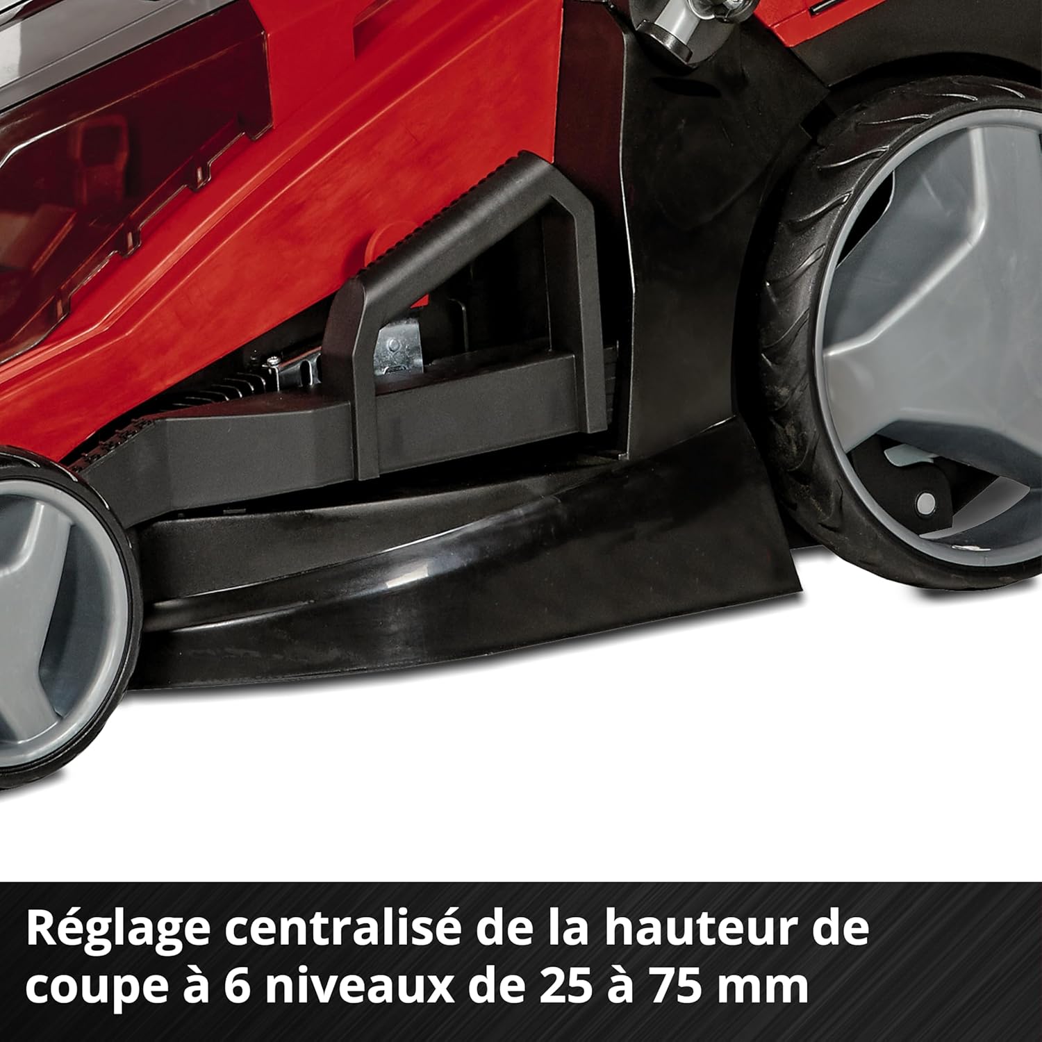 Einhell Tondeuse à Gazon sans Fil GE-CM 36/43 Li M-Solo PXC (36 V, Largeur de Coupe 43 cm, Jusqu’à 600 m², Moteur sans Charbon, Fonction Mulching, bac 63 L, Hauteur de Coupe 25-75 mm, sans Batterie)