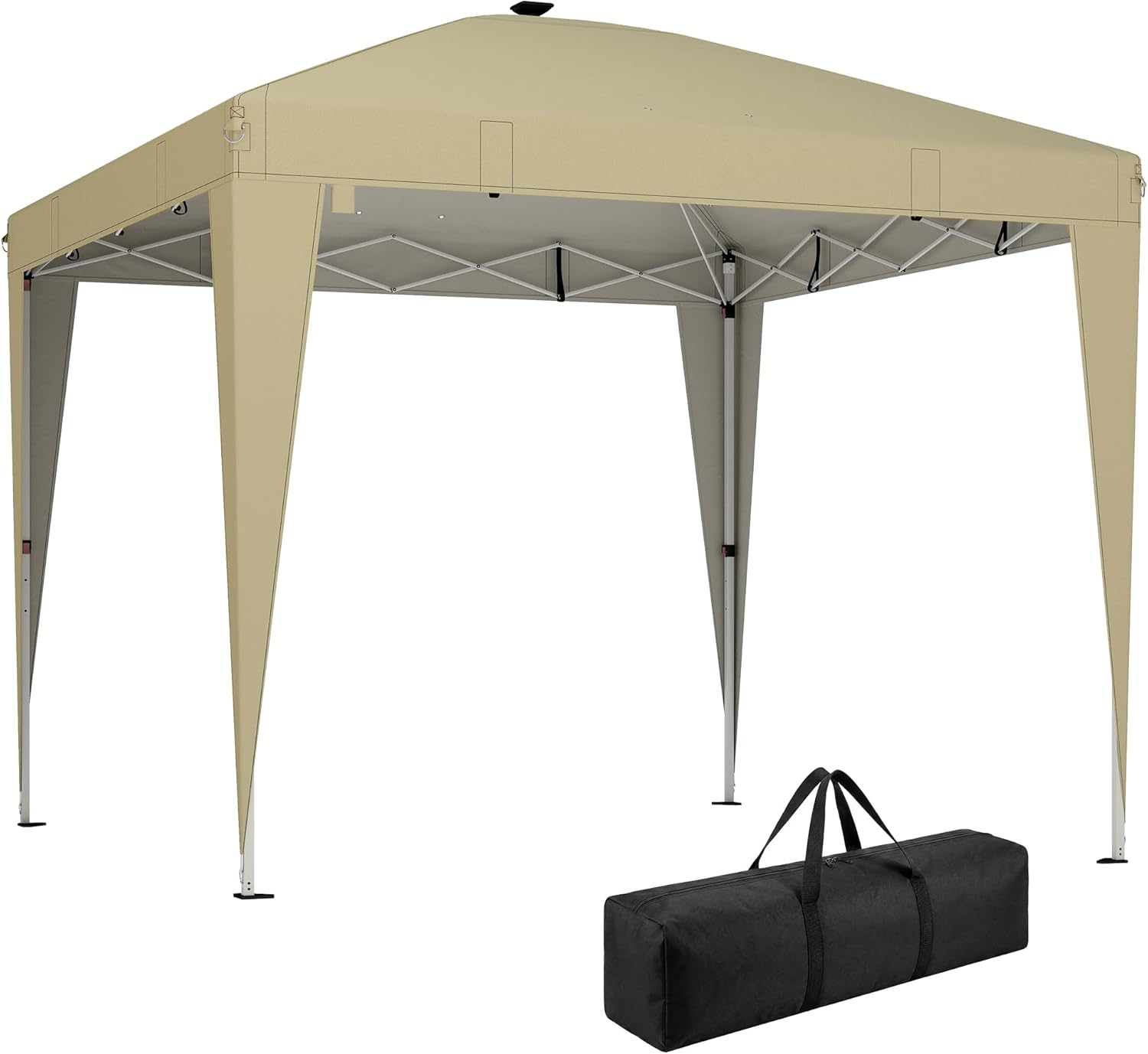 Outsunny - Tonnelle Pop-up 3x3m UV50+, éclairage, sac, réglable
