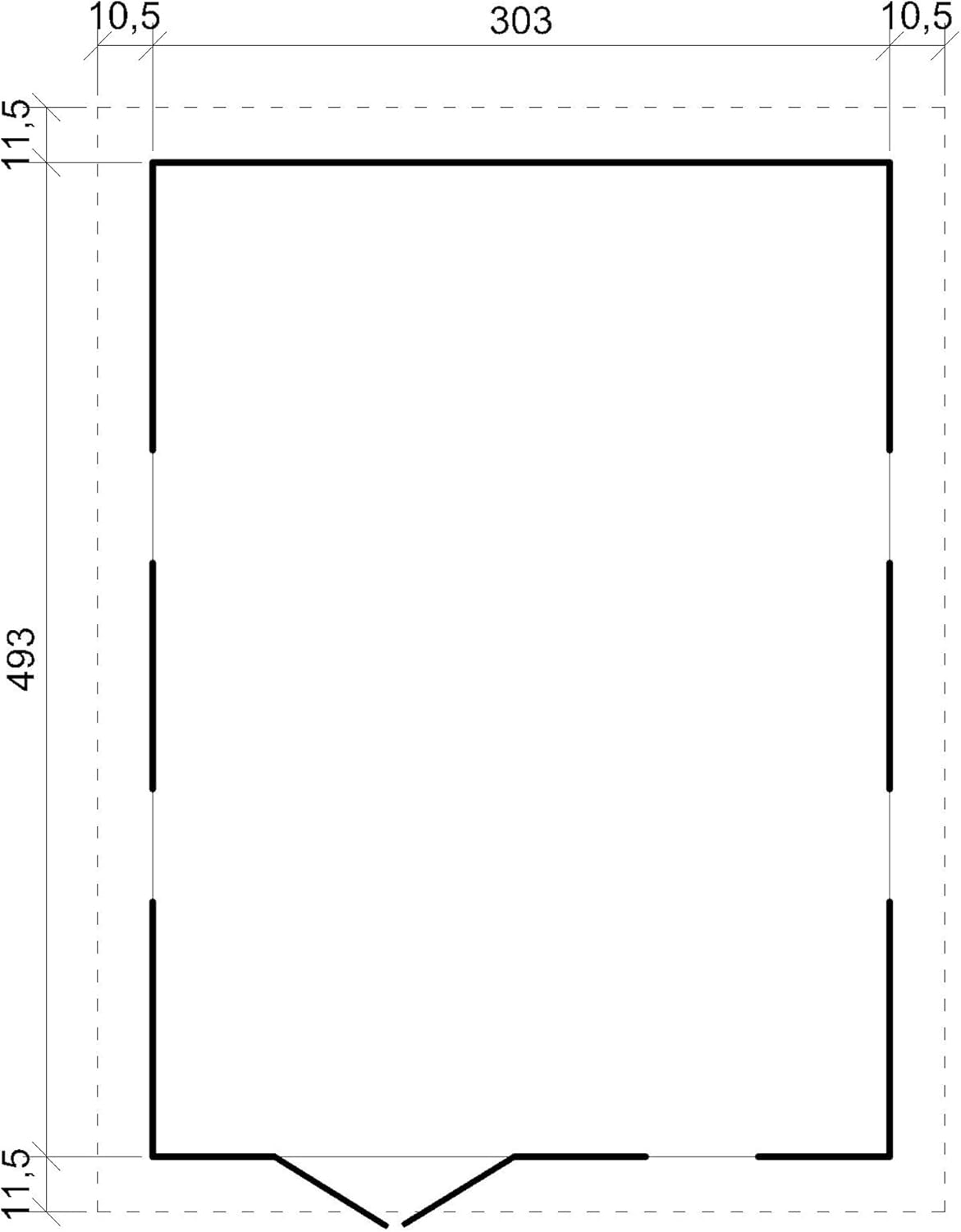 ABRI de Jardin en Bois Exterieur avec Les PLANCHERS IMPRÉGNÉ - Chalet en Pin/épicéa- H226x324x516 cm/15 m²- Construction de Panneaux- Rangement pour vélos, Remise à Outils- TIMBELA M337+M337G
