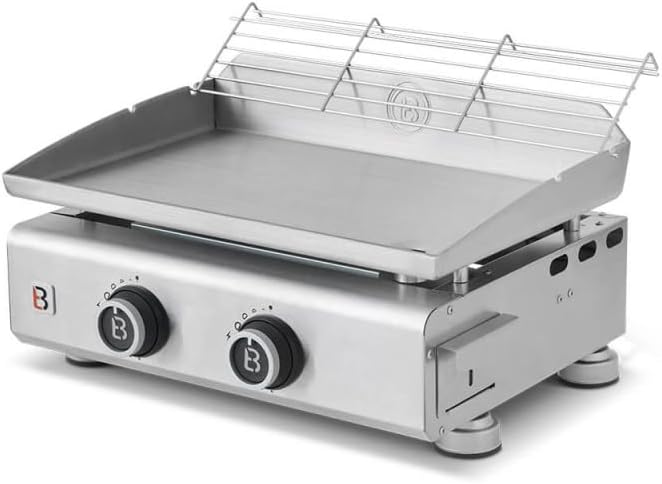 Favex - Brasero plancha gaz inox 2 feux 52x34cm 5,3kW Stable Flame
