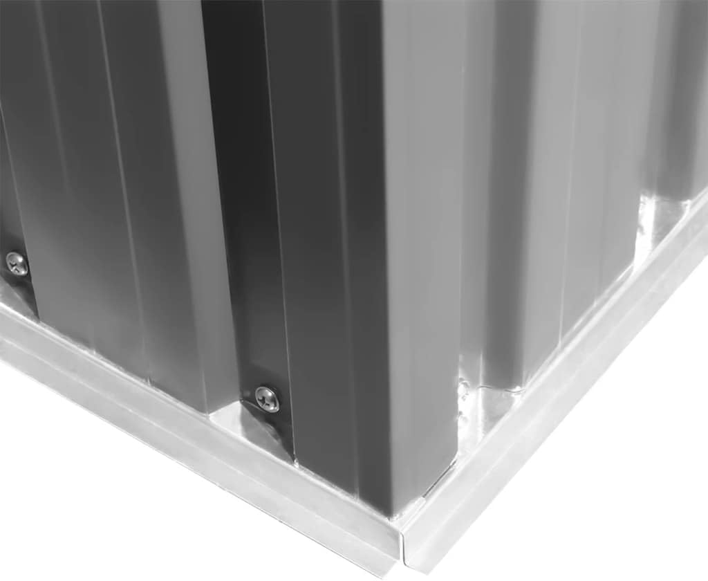 vidaXL - abri de stockage métal gris - 257x205x178 cm - rangement jardin