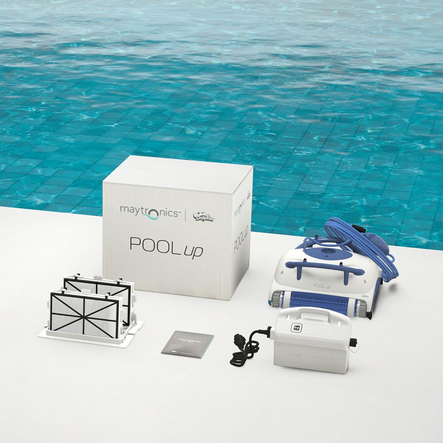 Dolphin - Pool UP - 8m - fond et parois, filtration fine, navigation intelligente, 120min d'autonomie