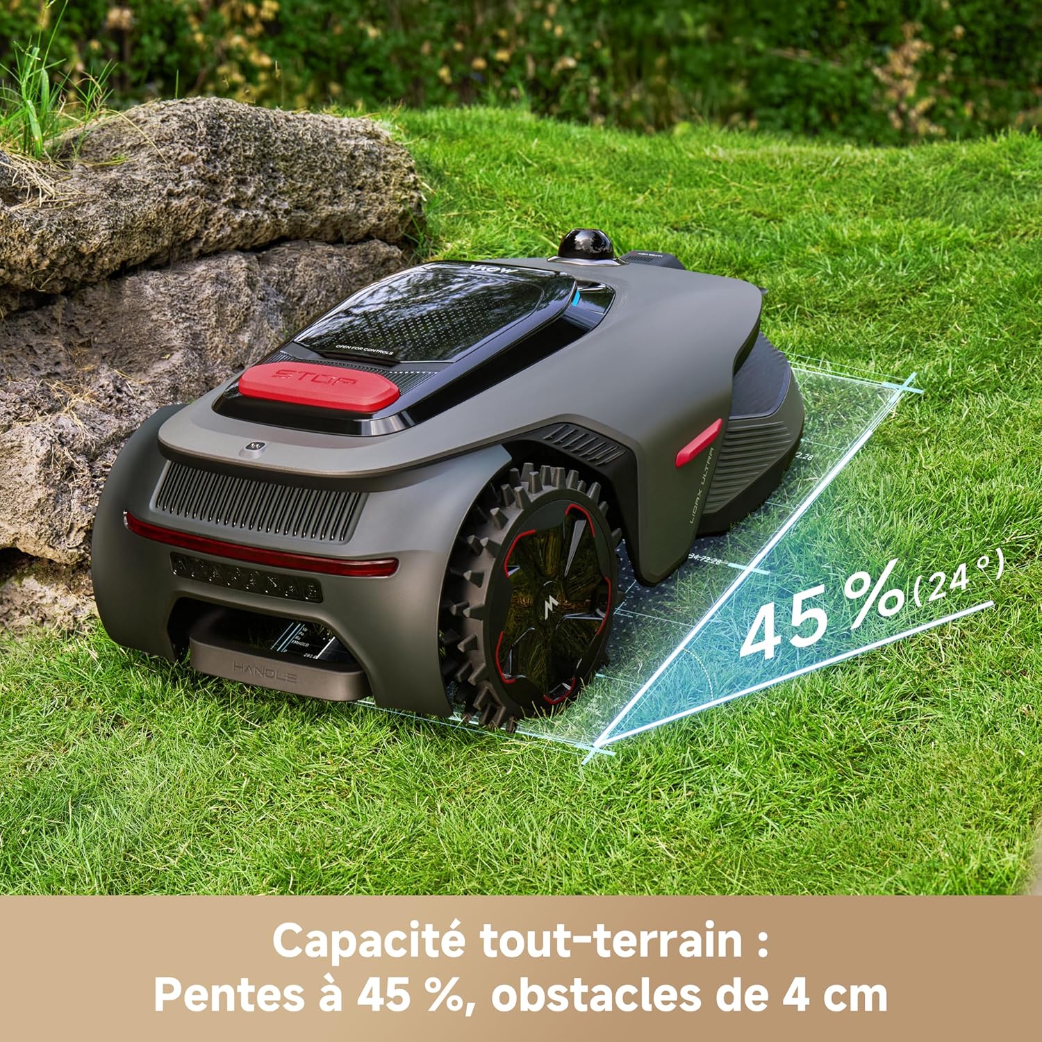 MOVA - LiDAX Ultra série - 1600 m² - 4G, IA, LiDAR 3D, coupe 5 cm, LiDAX Ultra 1600