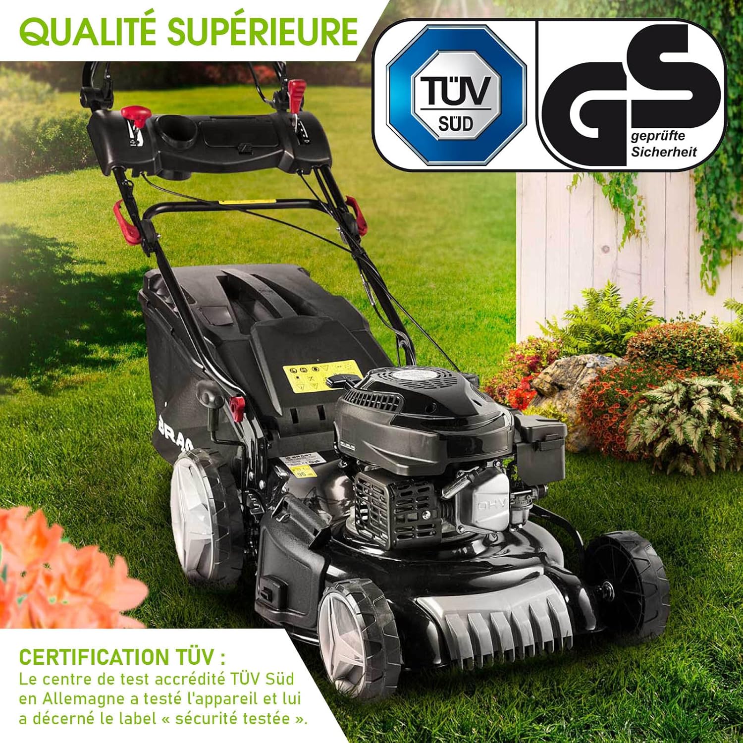 BRAST - tondeuse série Speed - 46cm - 3,5kW, mulching, 4en1, moteur 170cc