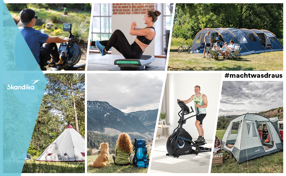 un collage de photos montrant une femme faisant des activités de plein air.