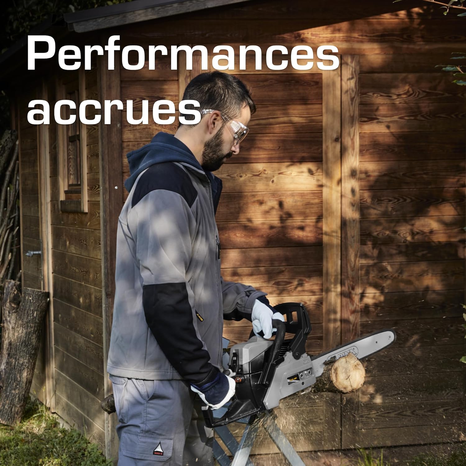 Alpina Tronçonneuse thermique ACS 38 (14)", Guide-chaîne de 35 cm (14)", Moteur thermique 37,2cc, 1200W, Vitesse de chaîne 21 m/s, Démarrage facile, Pompe à huile réglable automatiquement