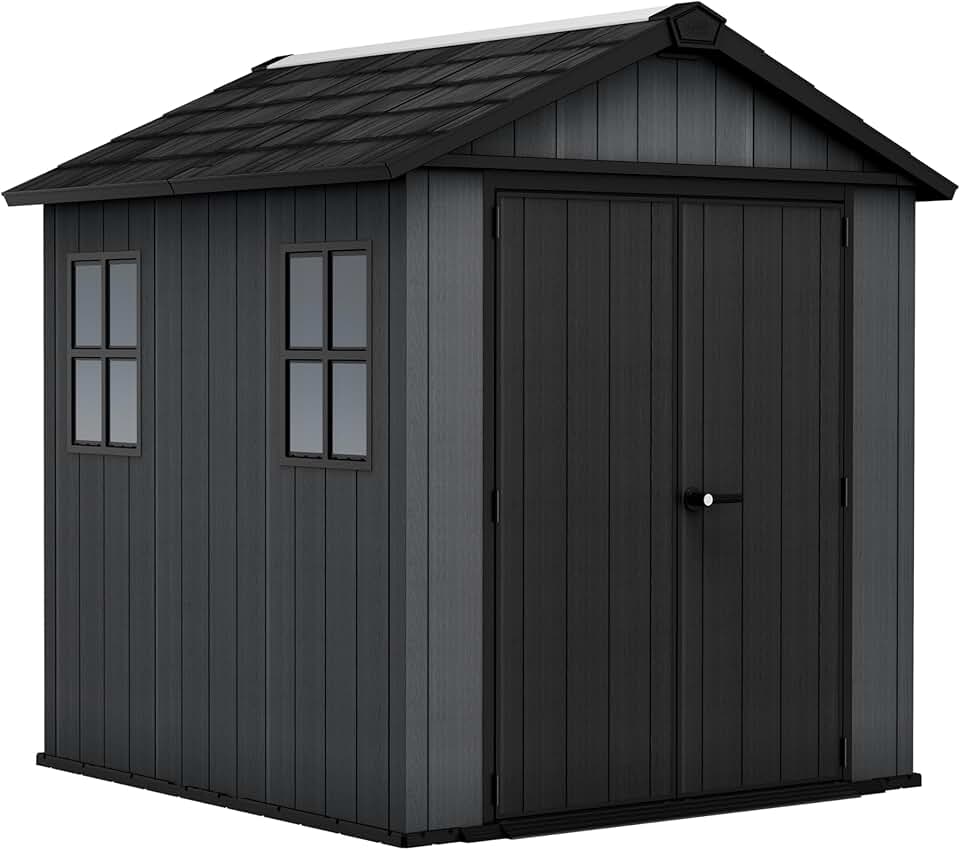 Keter - Newton série - 223,8x230x246 cm - abri de jardin gris - 757