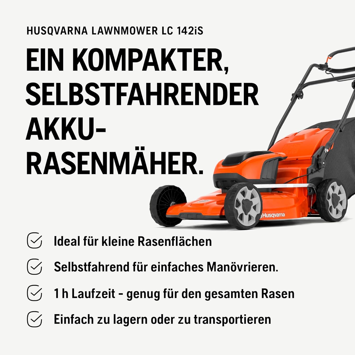 Husqvarna - LC 142iS série - largeur coupe 42cm - batterie puissante - LC 142iS