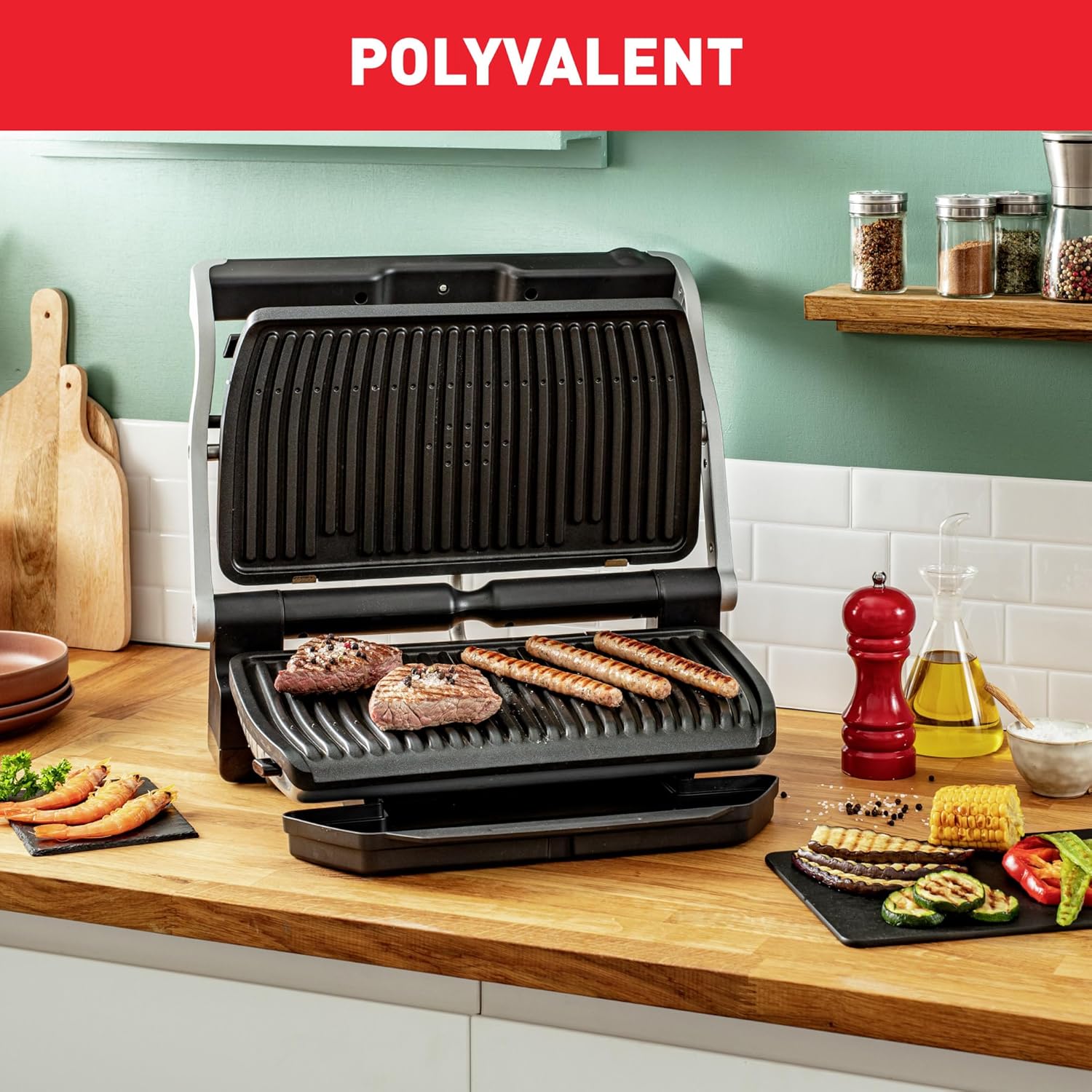 Tefal - Optigrill+ XL série - XL pour 8 personnes, grill intelligent - GC722D16