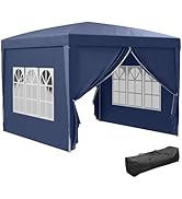 Outsunny Tonnelle de Jardin extérieure Tente de réception Barnum Pop-up Pliant 3 x 3 m 4 parois A...