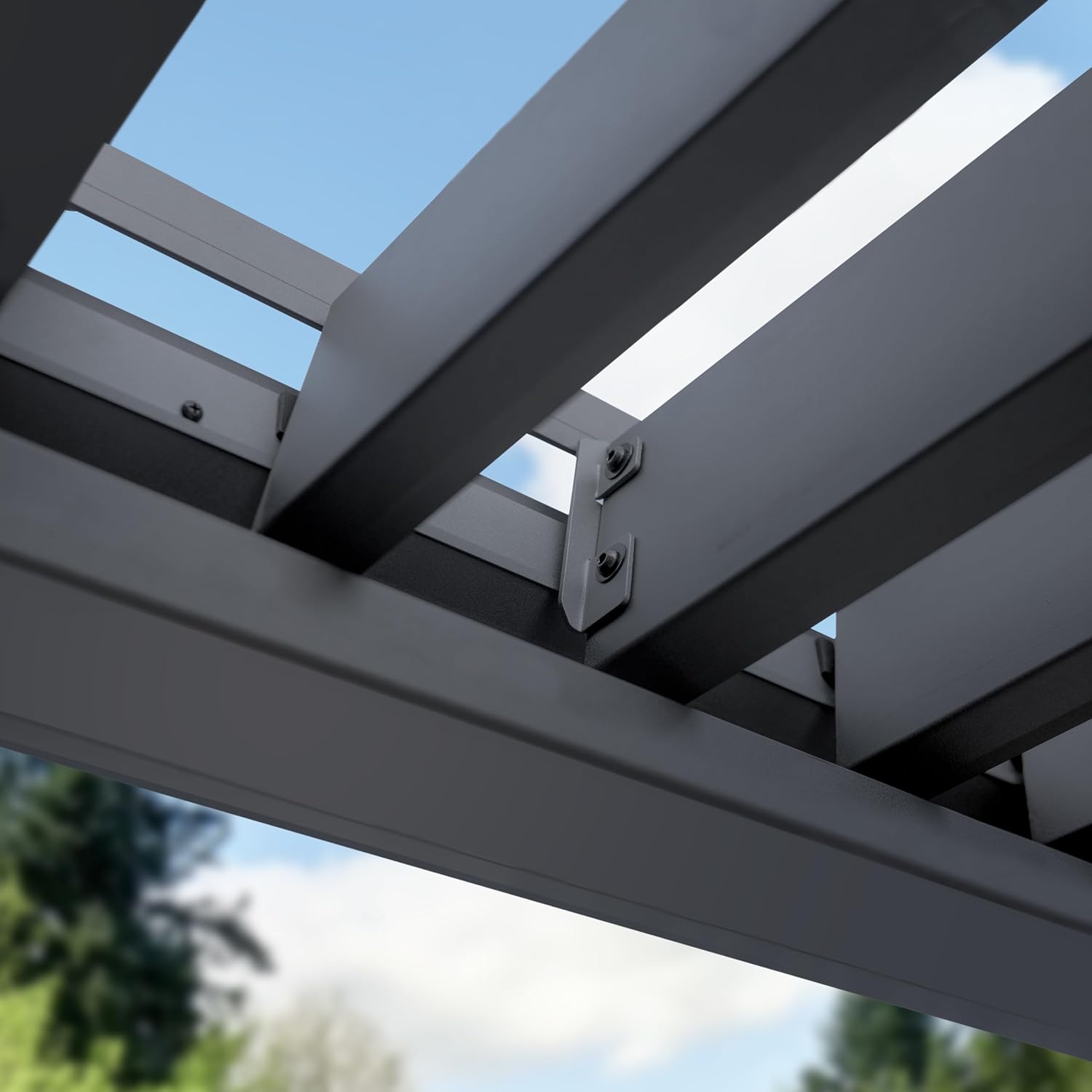 PRIMEYARD - Pergola aluminium, 3x6m, lames orientables, anthracite