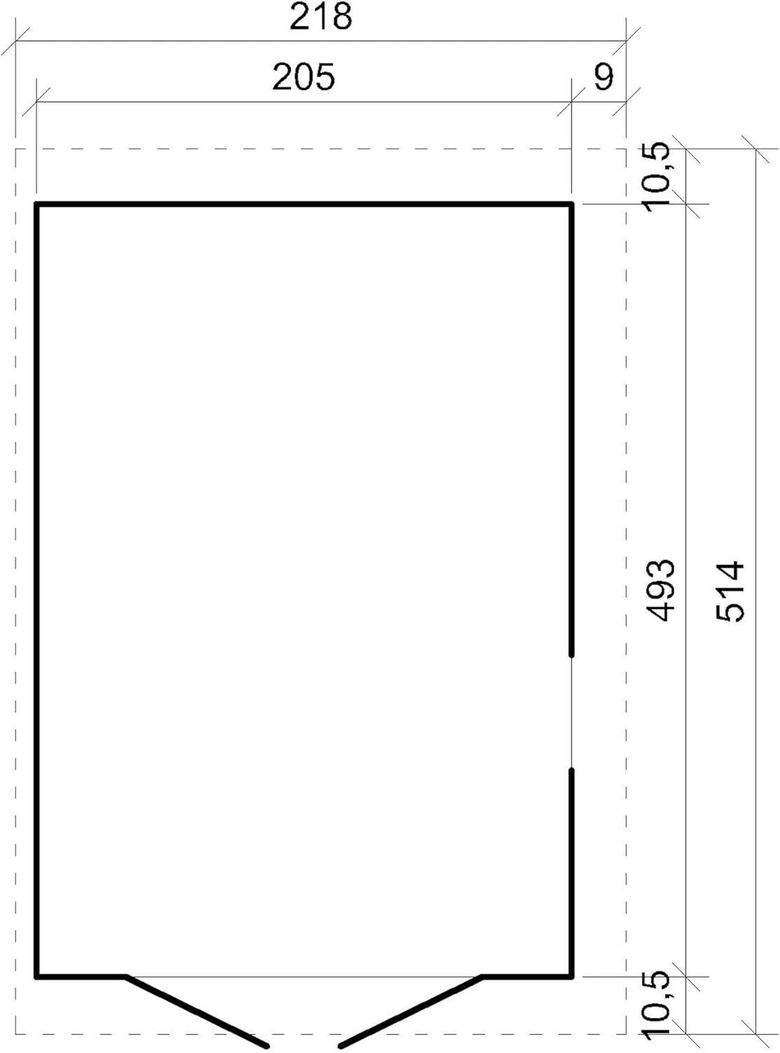 TIMBELA – M341A – abri jardin bois naturel – 244x218x514 cm – fenêtres