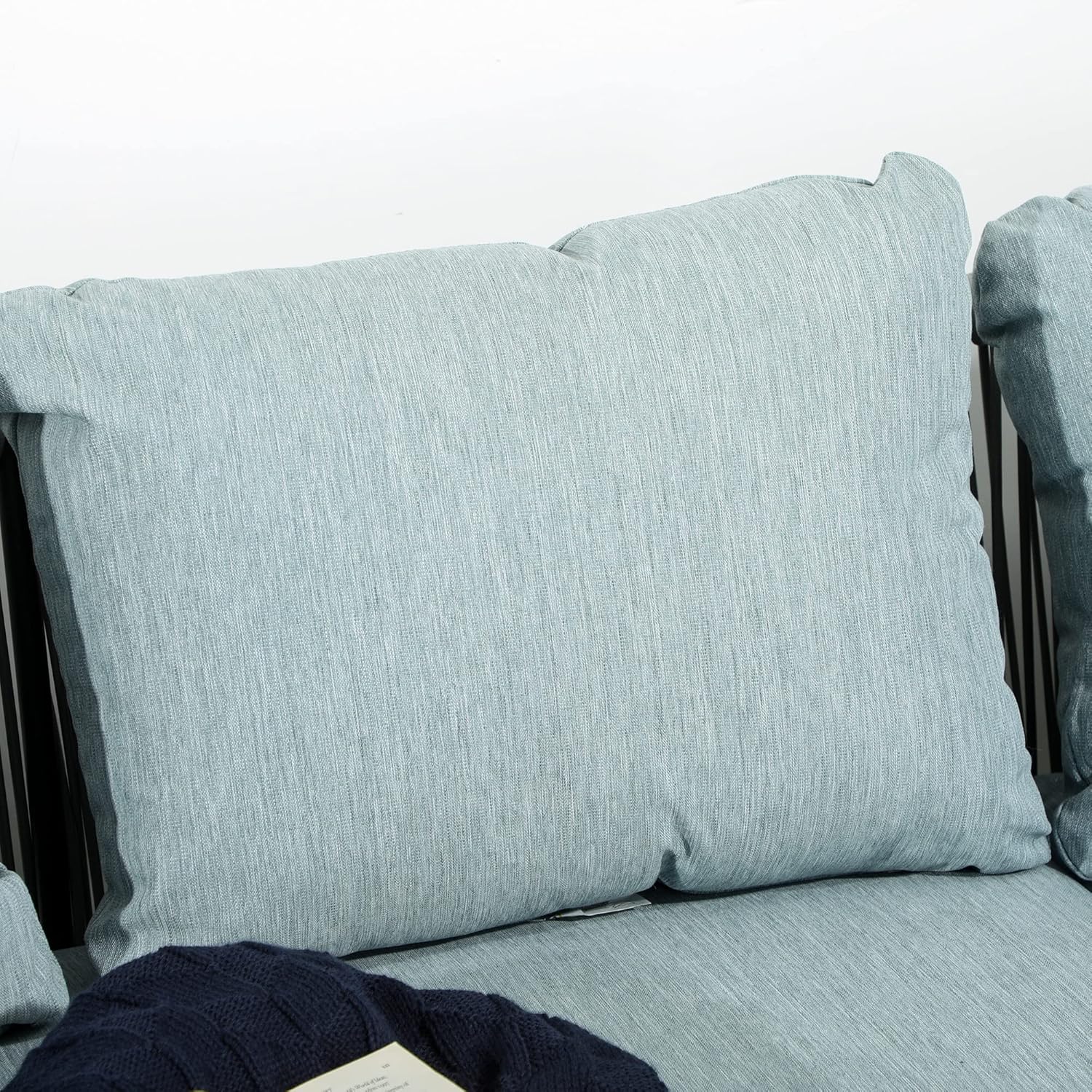 Outsunny - Salon de jardin d'angle résine tressée 4 places - alu, coussins inclus, gris