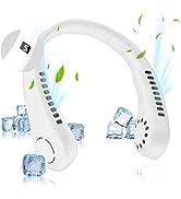 GALAXYER Ventilateur de cou avec écran et 5 niveaux de vitesse, ventilateur de refroidissement sans lame rechargeable par USB
