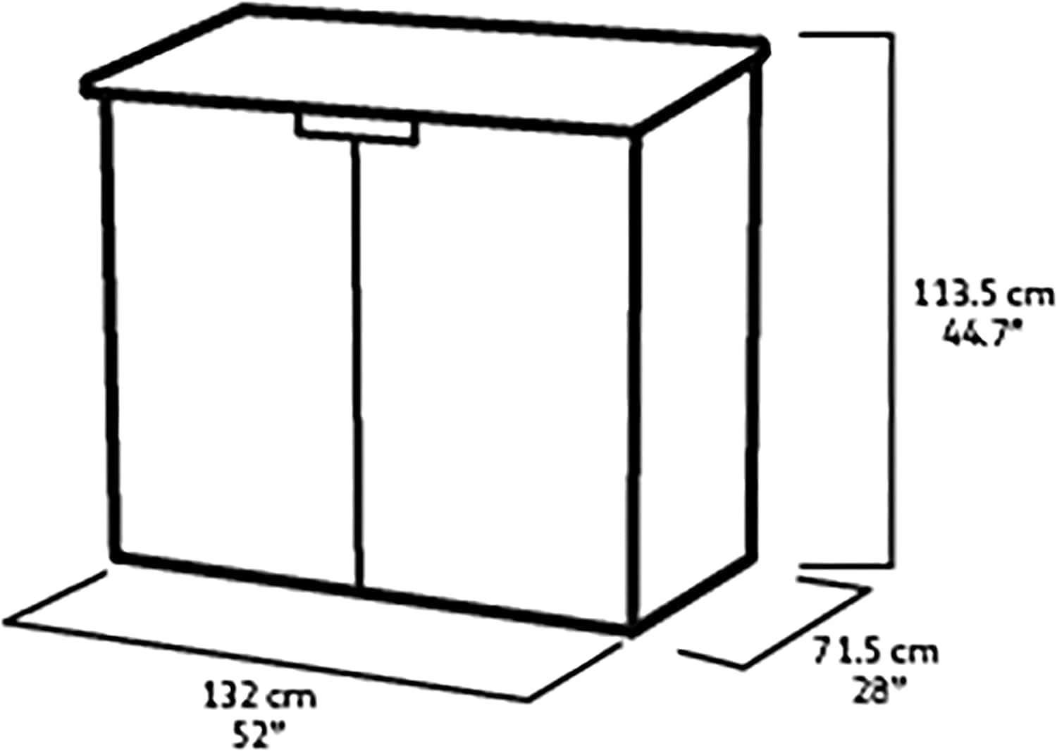 Keter - Abri horizontal SIO Nova - 880L - rangement poubelles noir