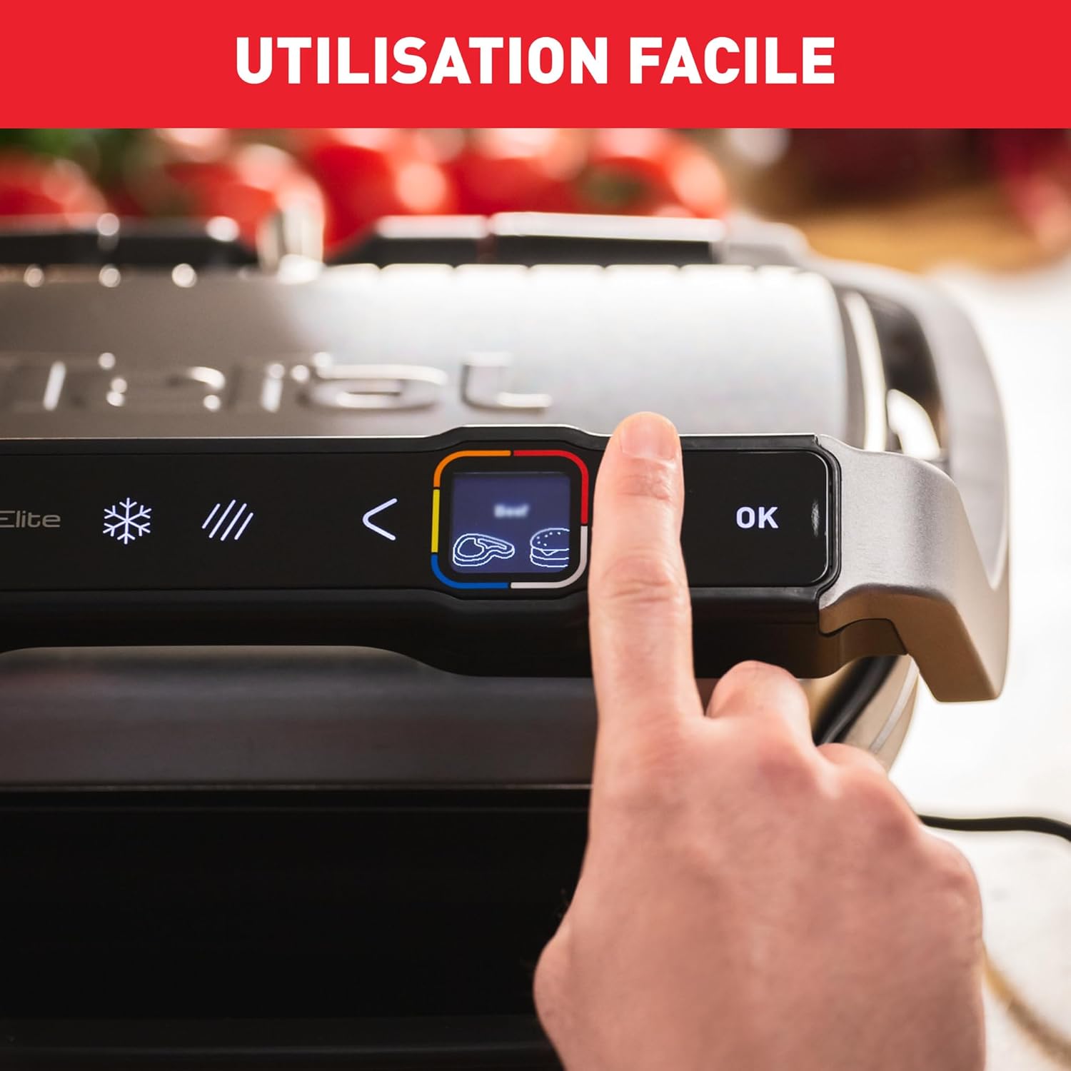 Tefal - Optigrill Elite - 4 pers - 12 programmes, mode manuel, GC750D16