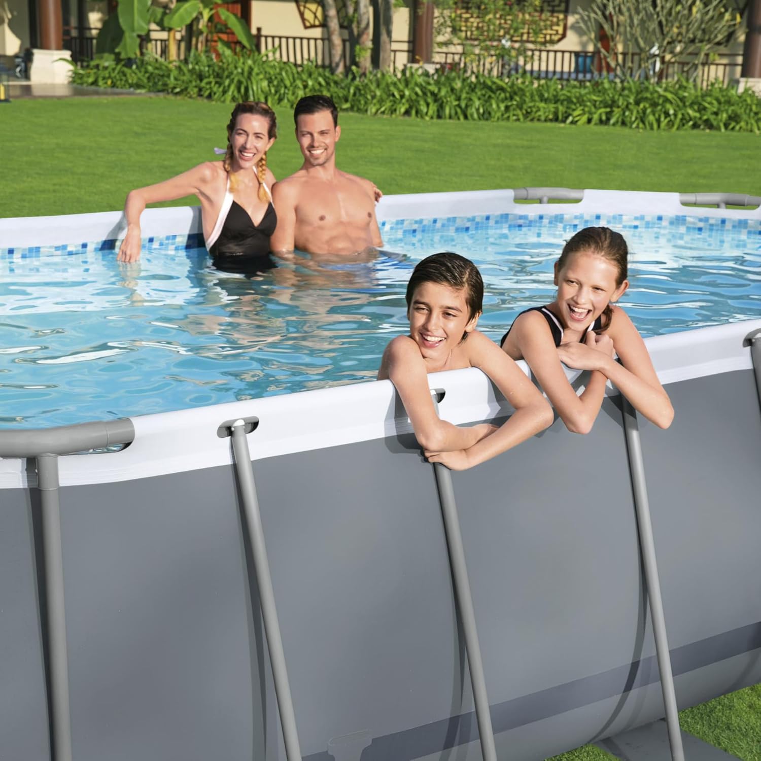 Bestway - Steel Pro Max piscine hors sol, 305x200x84cm, gris